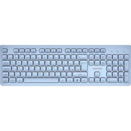 Клавіатура Canyon HKB-W01 UK/US AAA Wireless Blue (CNS-HKBW01BL)