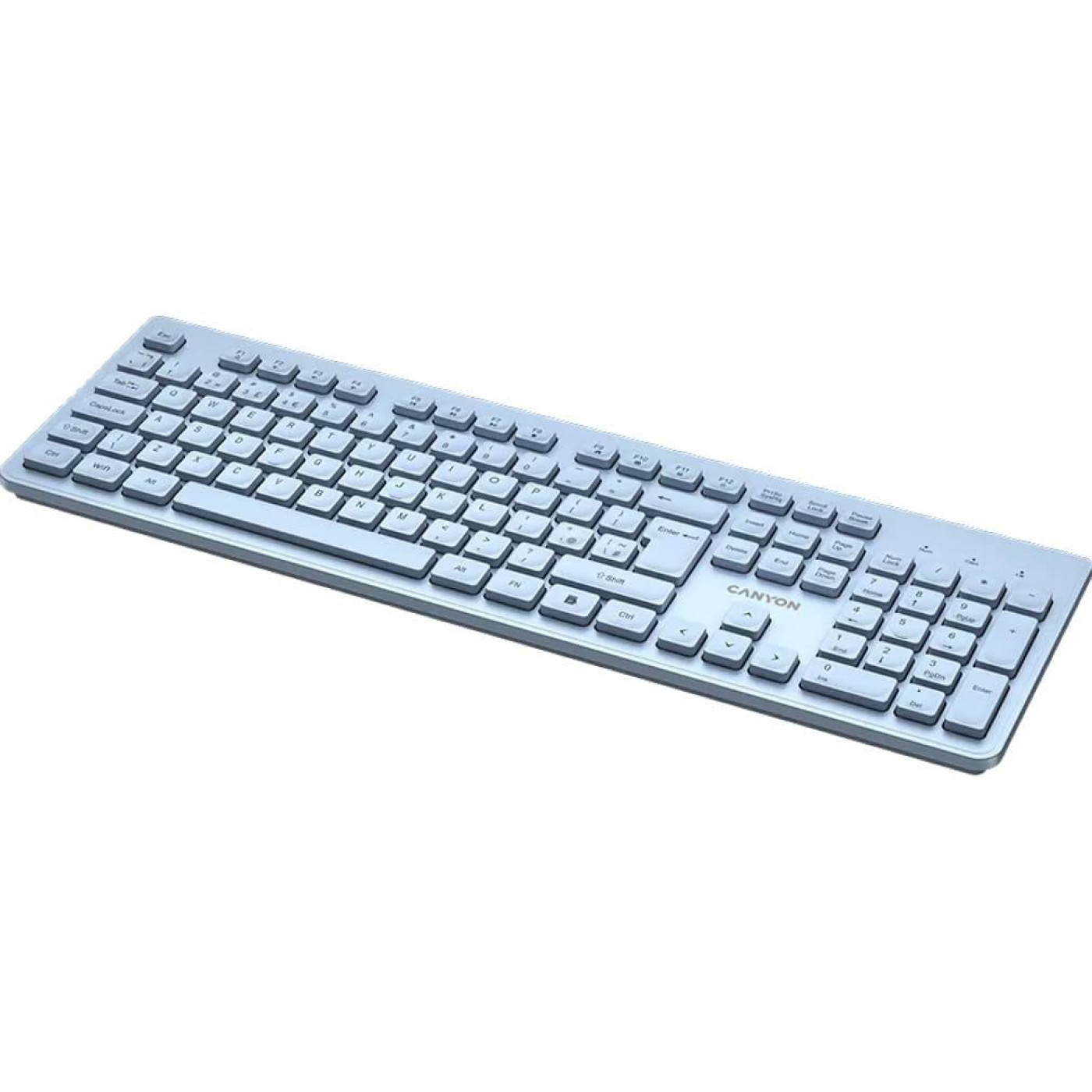 Клавіатура Canyon HKB-W01 UK/US AAA Wireless Blue (CNS-HKBW01BL)
