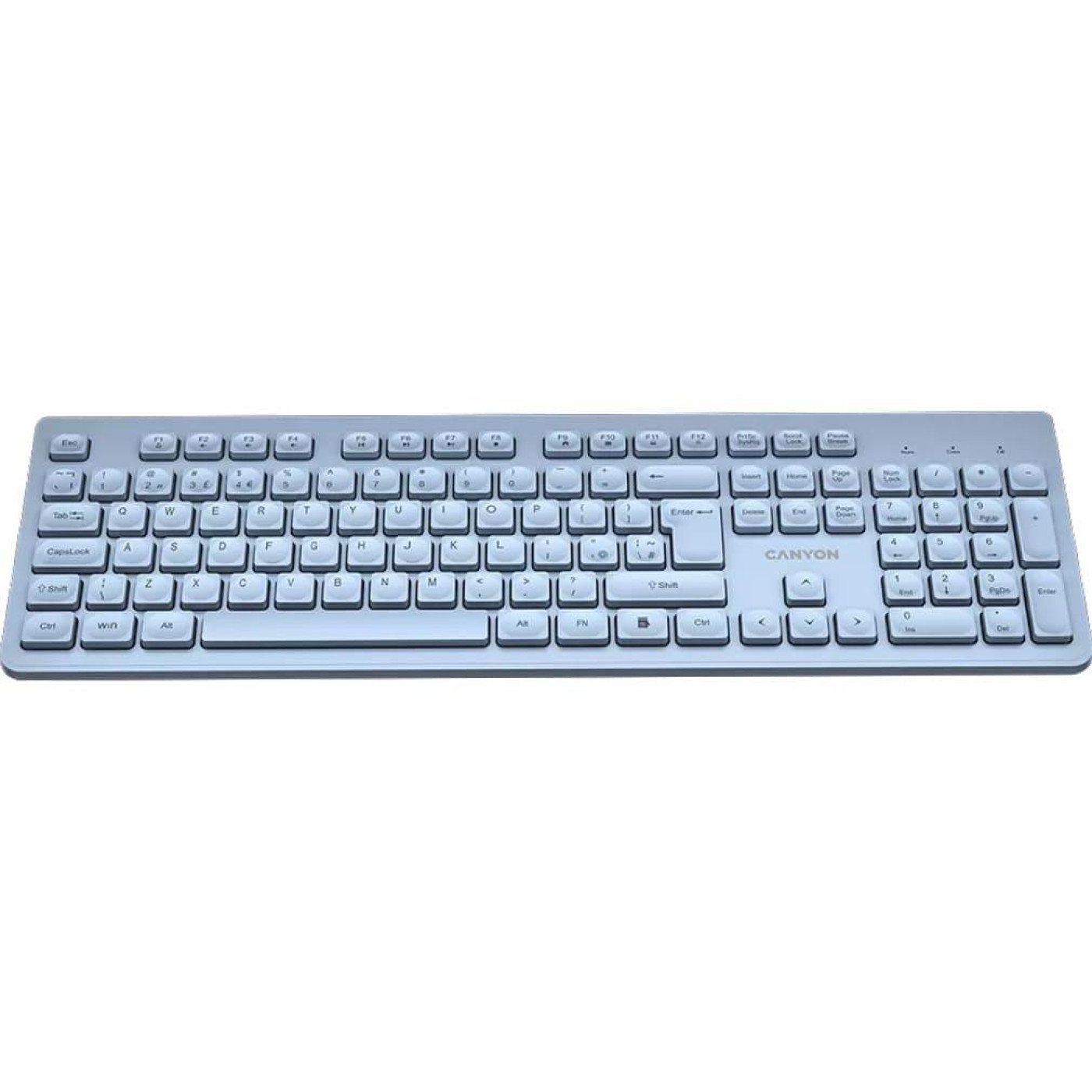 Клавіатура Canyon HKB-W01 UK/US AAA Wireless Blue (CNS-HKBW01BL)