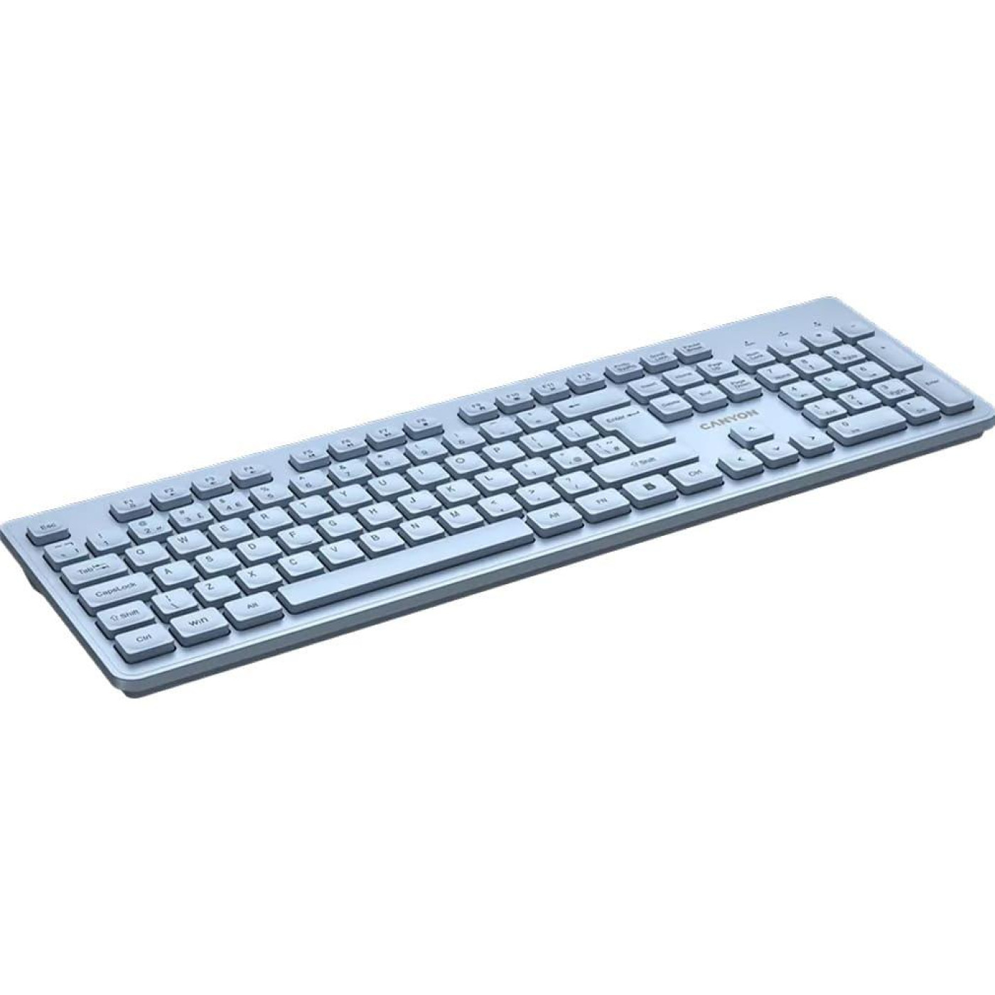 Клавіатура Canyon HKB-W01 UK/US AAA Wireless Blue (CNS-HKBW01BL)