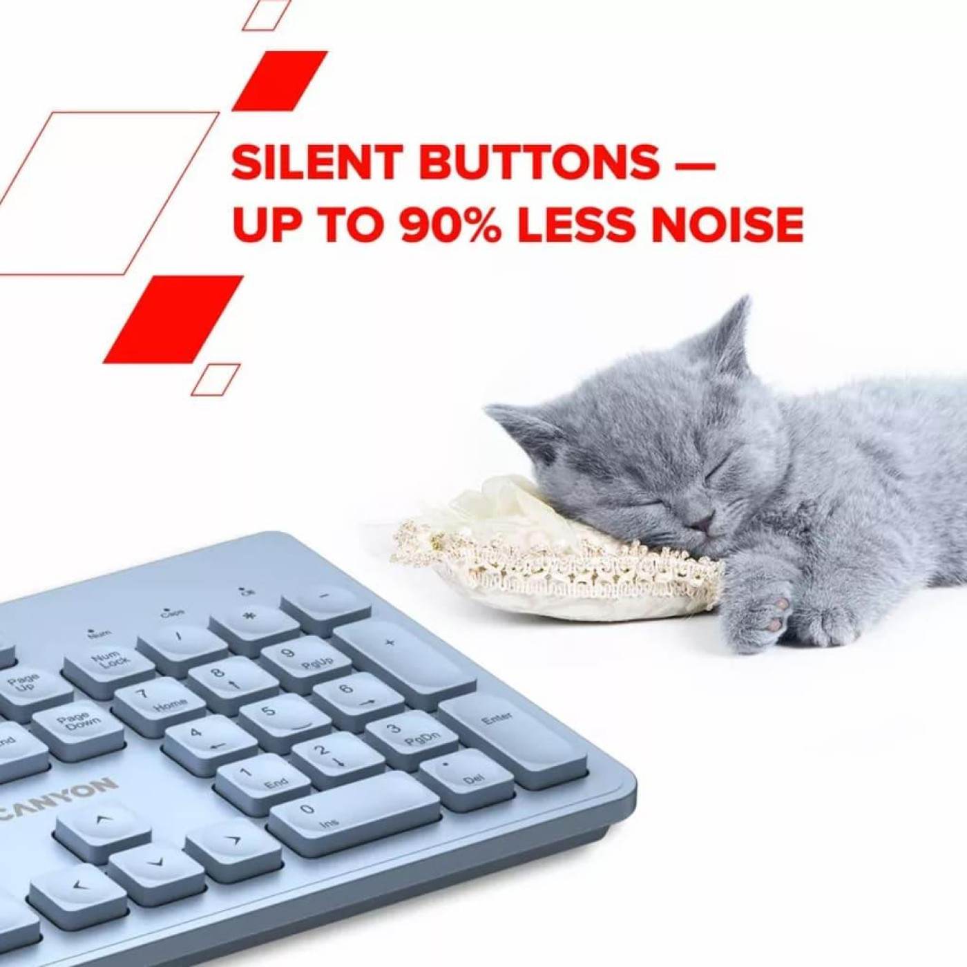 Клавіатура Canyon HKB-W01 UK/US AAA Wireless Blue (CNS-HKBW01BL)