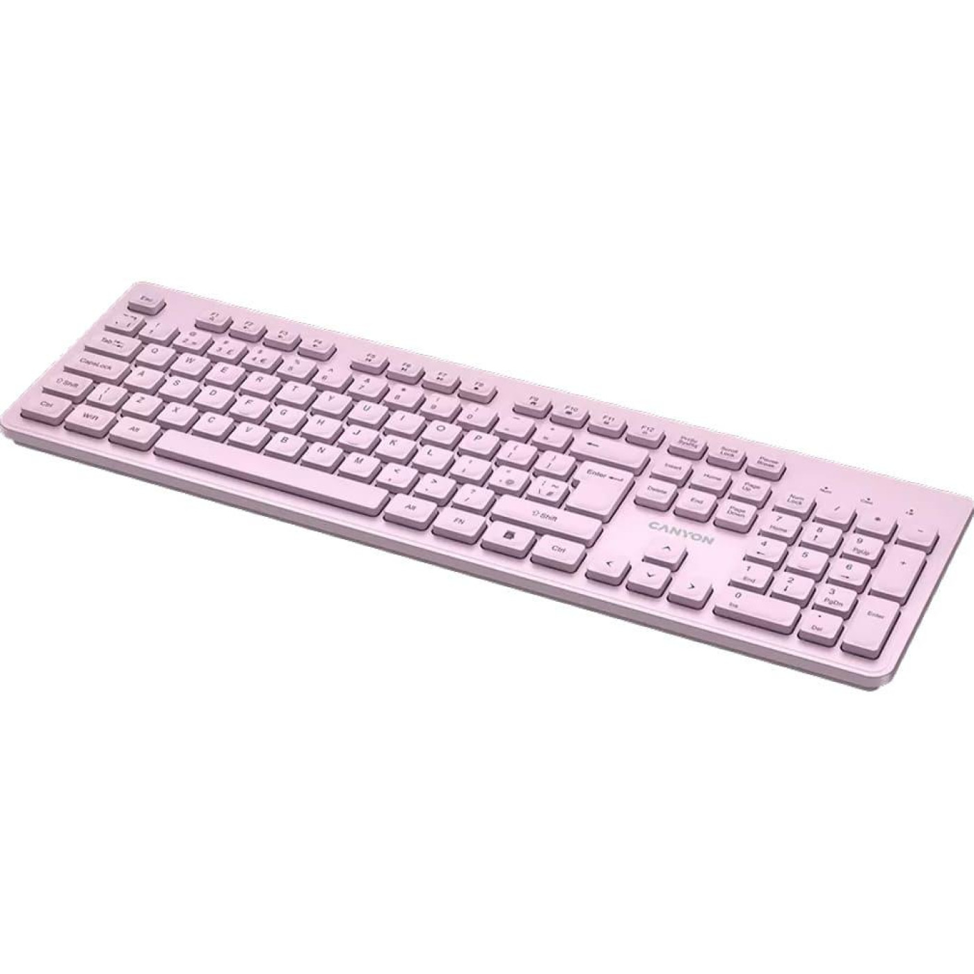 Клавіатура Canyon HKB-W01 UK/US AAA Wireless Pink (CNS-HKBW01P)