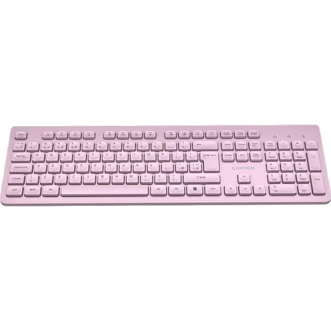 Клавіатура Canyon HKB-W01 UK/US AAA Wireless Pink (CNS-HKBW01P)
