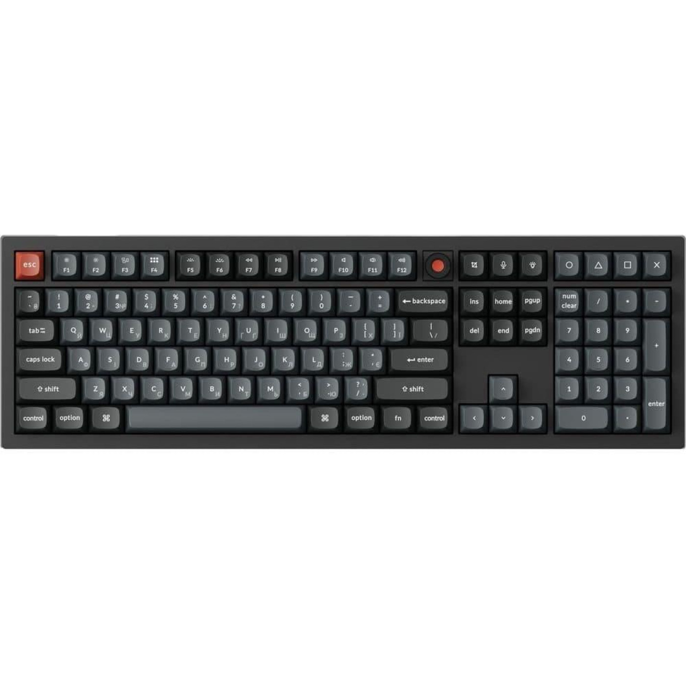 Клавіатура Keychron V6 8K Super Red Switch Black RGB (V6W-D1-UA)