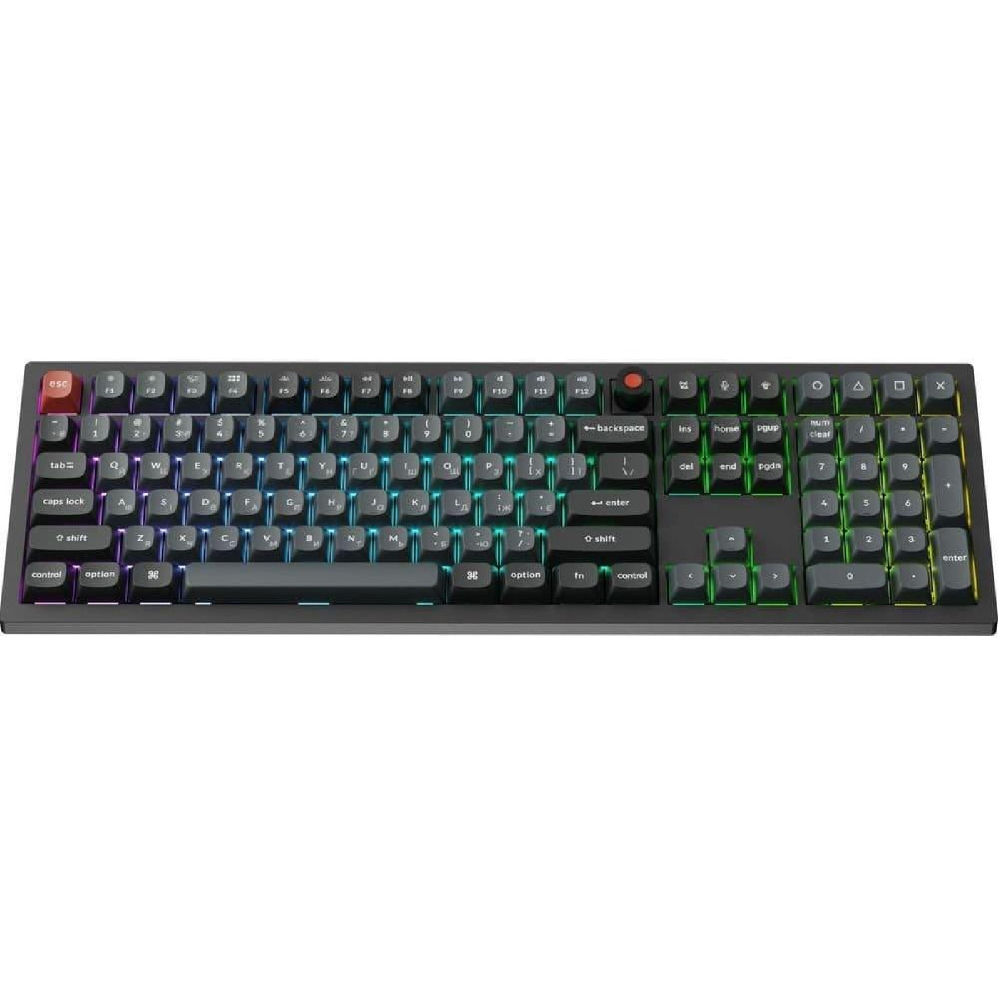 Клавіатура Keychron V6 8K Super Red Switch Black RGB (V6W-D1-UA)