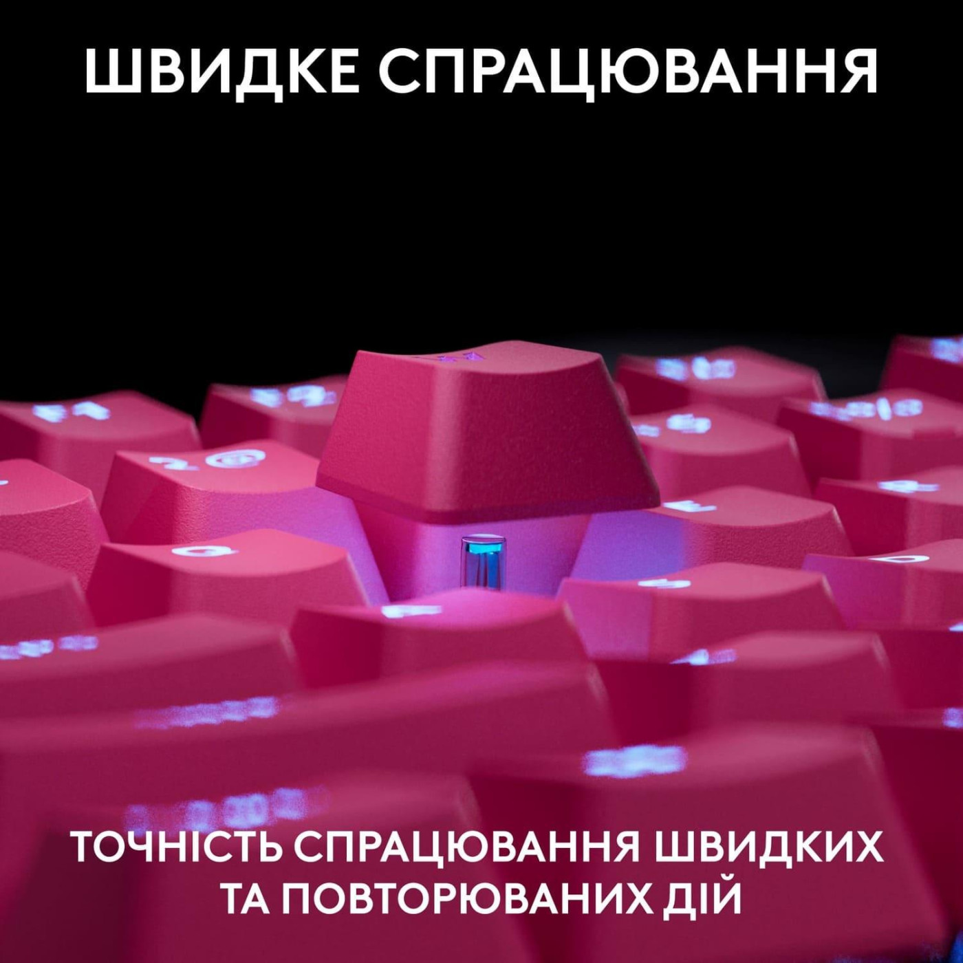 Клавіатура Logitech G PRO X TKL RAPID Gaming Magenta (L920-013253)