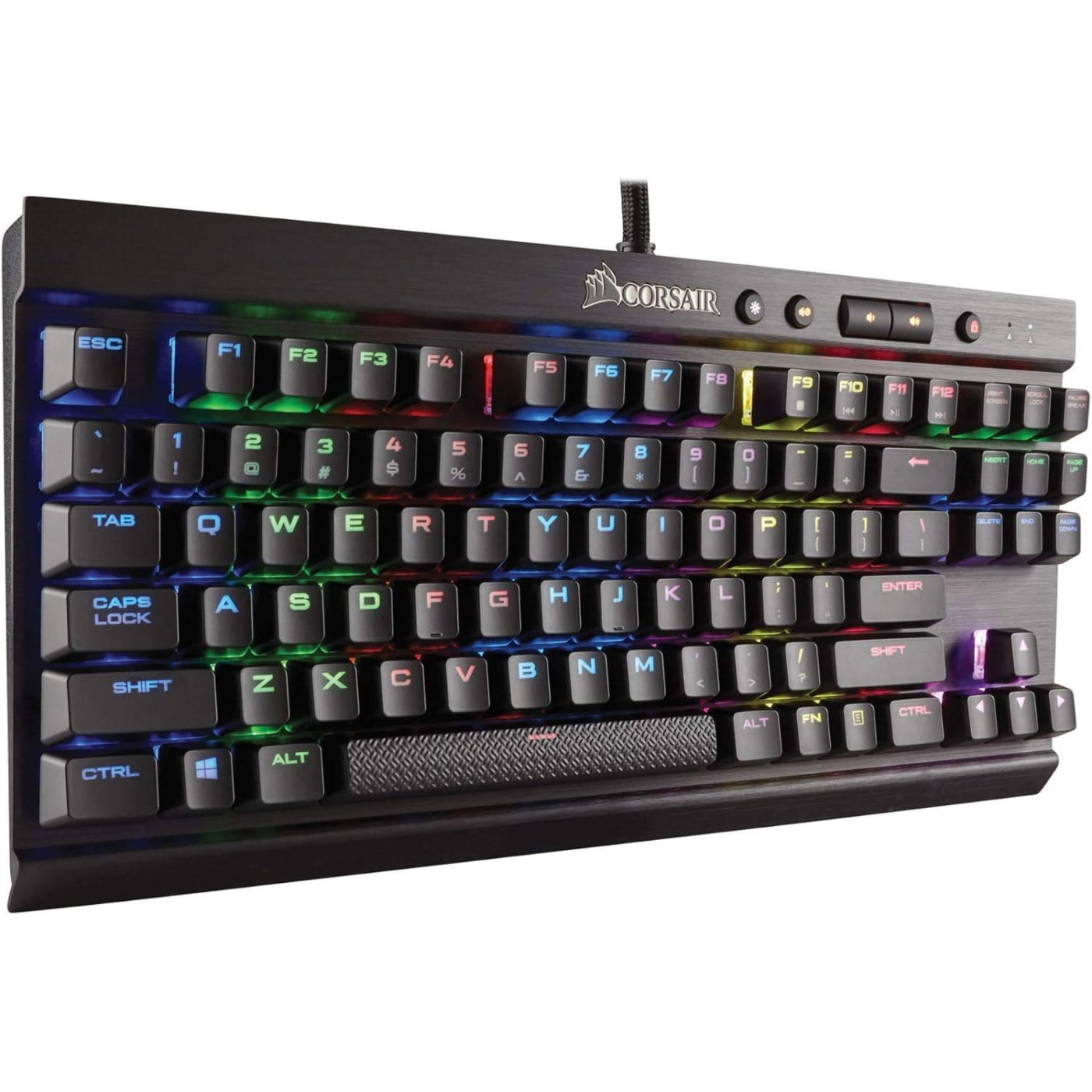 Клавіатура Corsair K65 RGB Rapidfire Mechanical Gaming Cherry MX Speed RGB USB ENG Black (CH-9110014-ES) Б/в,U2