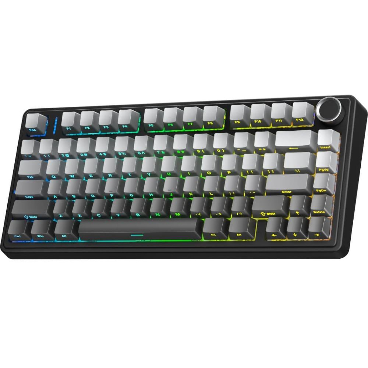 Клавіатура Aula F75 Gasket Reaper Switch Hot-Swap PBT 2.4G/BT Wireless Black Grey (6948391209913)
