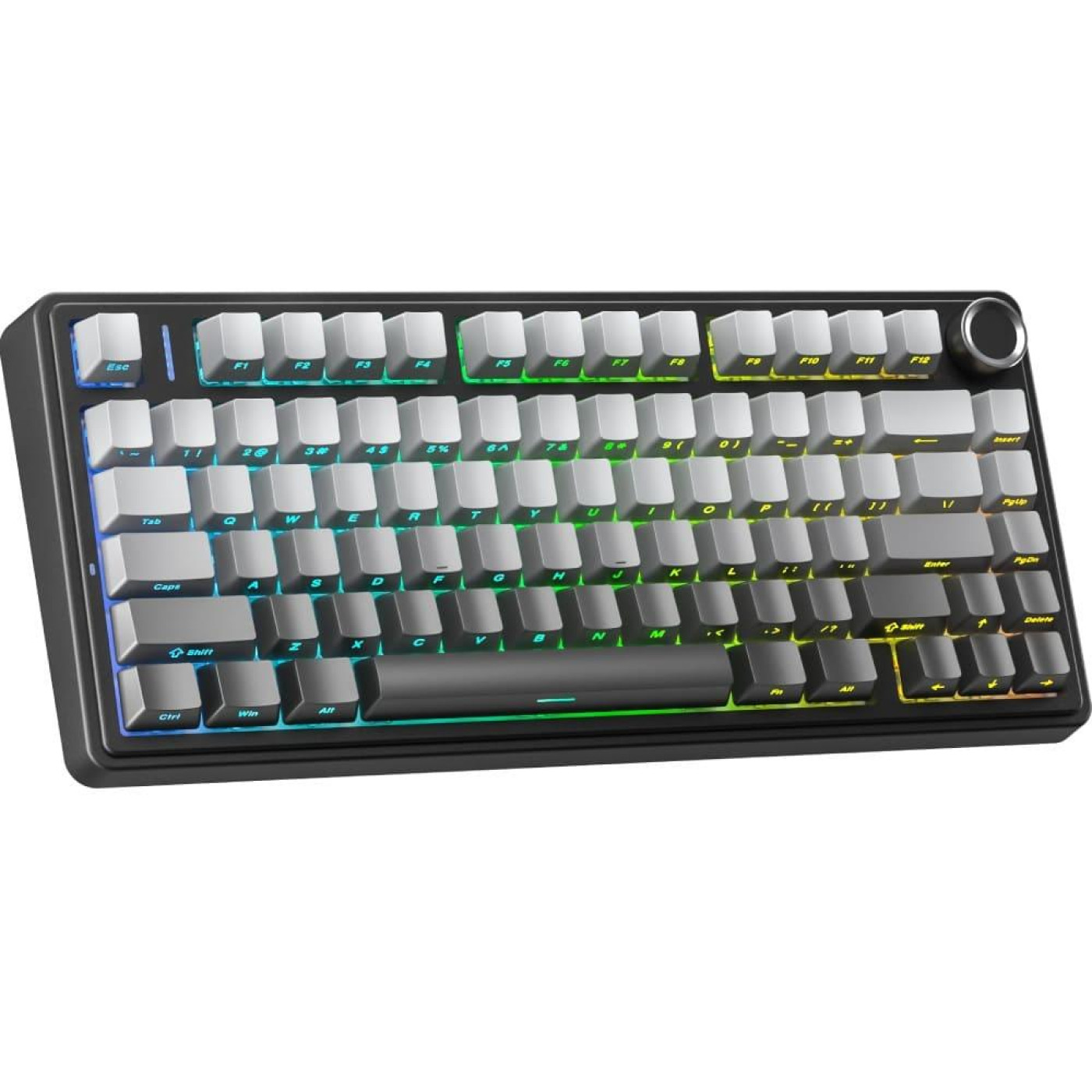 Клавіатура Aula F75 Gasket Reaper Switch Hot-Swap PBT 2.4G/BT Wireless Black Grey (6948391209913)