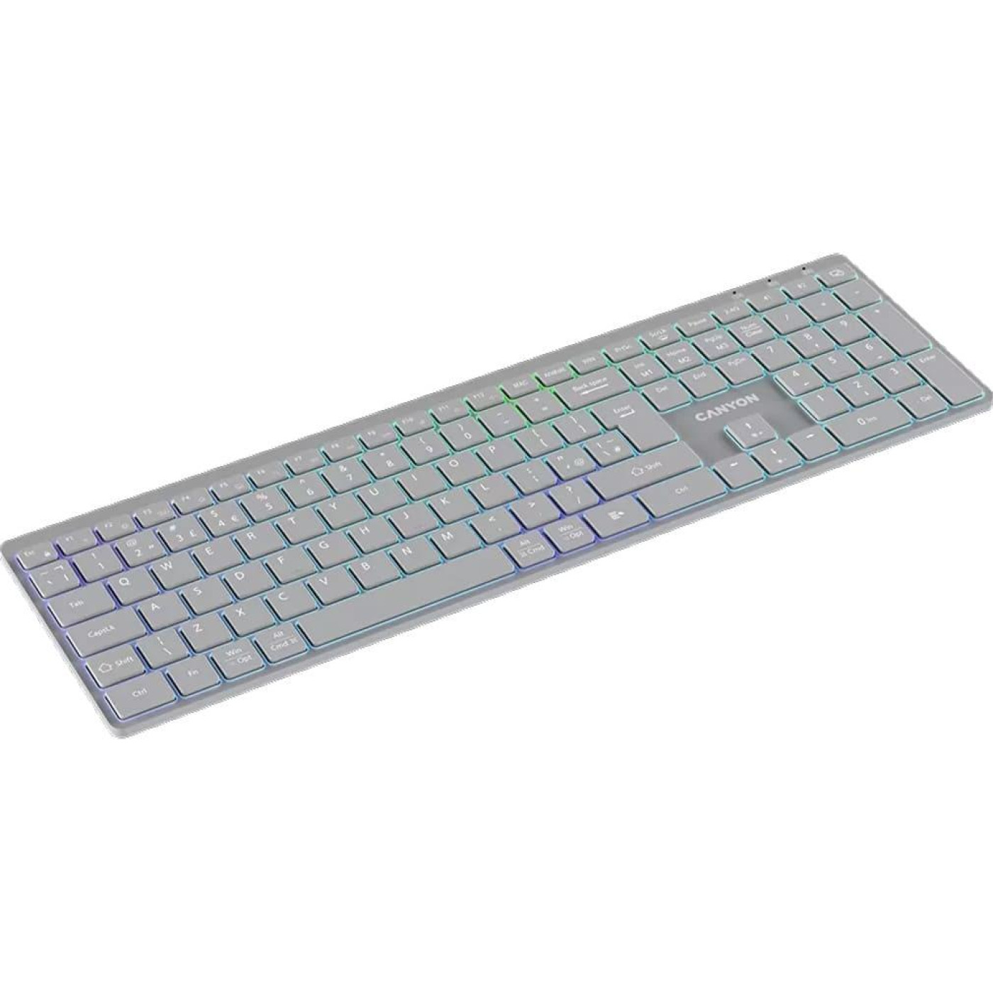 Клавіатура Canyon HKB-W11 UK/US RGB Dual Mode Wireless Grey (CNS-HBTK11G)