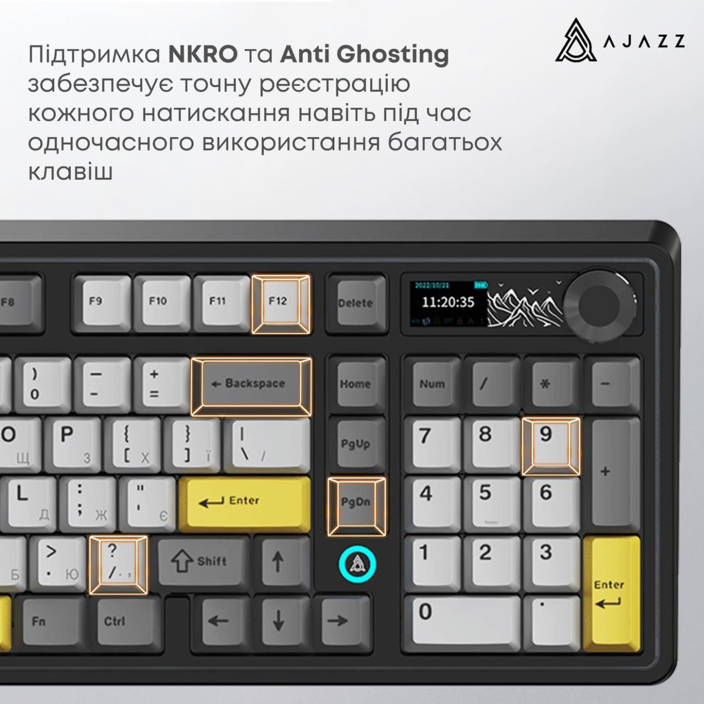 Клавиатура Ajazz AK980 V2 Maillard Switch Black (AK980-V2-M-BGY)