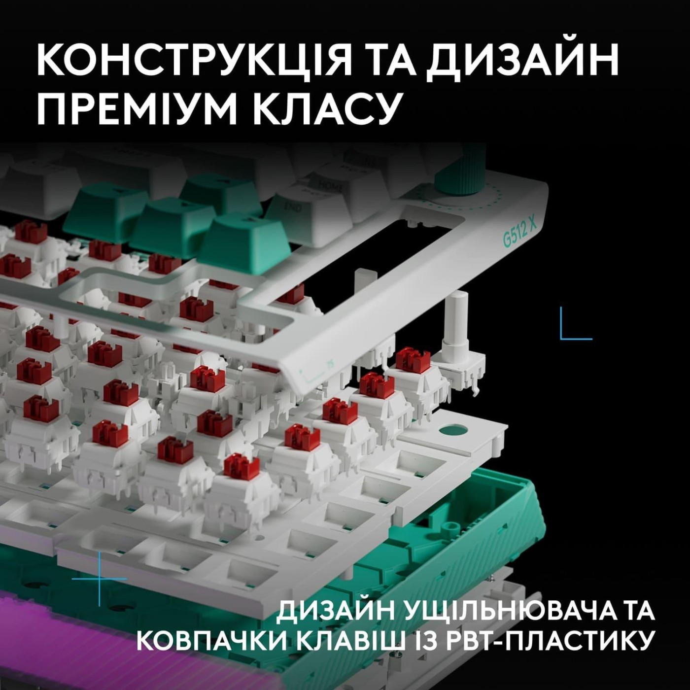 Клавіатура Logitech G512 X 75 Tactile Wired Gaming Keyboard White (920-013955) U1