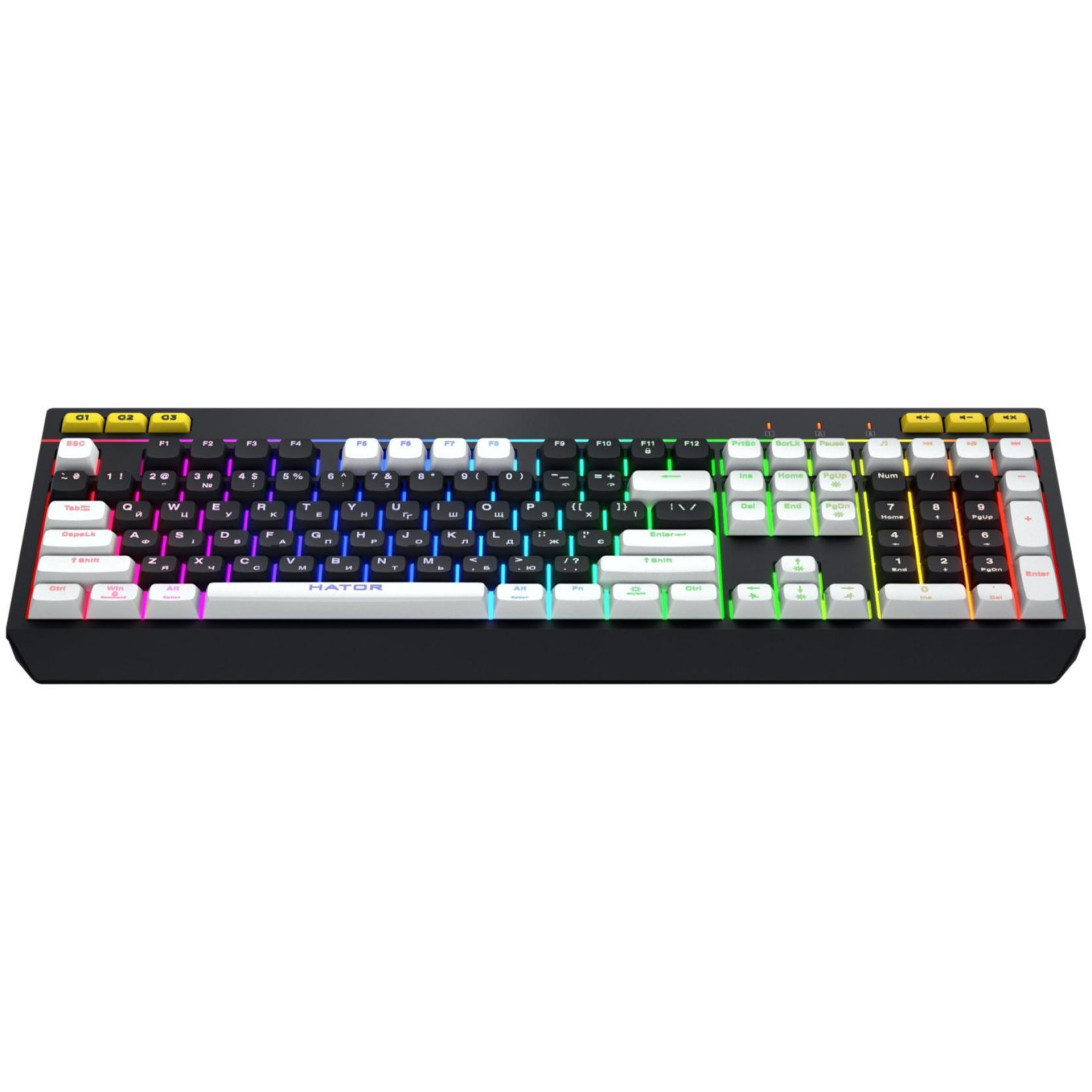 Клавіатура HATOR Icefall Black White (HTK400UA)