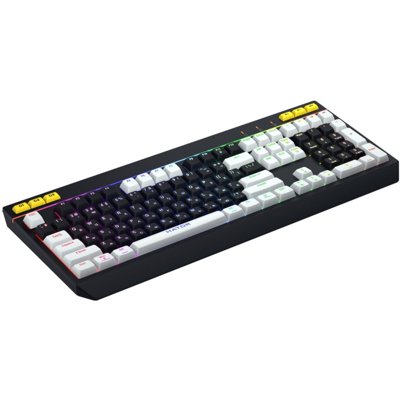 Клавіатура HATOR Icefall Black White (HTK400UA)