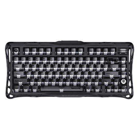 Клавіатура GravaStar Mercury K1 80keys Kailh Cheery Pink EN BT/WL/USB Stealth Black (GSK1_XTAL_BLK)