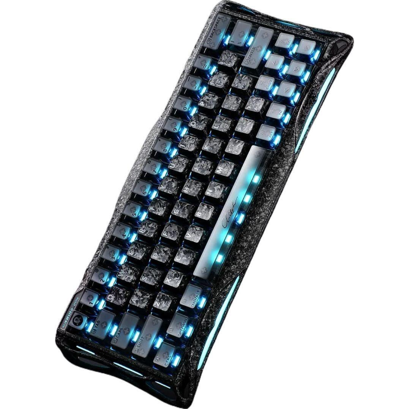 Клавіатура GravaStar Mercury V60 Pro 60keys UFO Magnetic Gaming 8K USB-A RGB Crystal Rose (GSV60PRO_CF_BLK)
