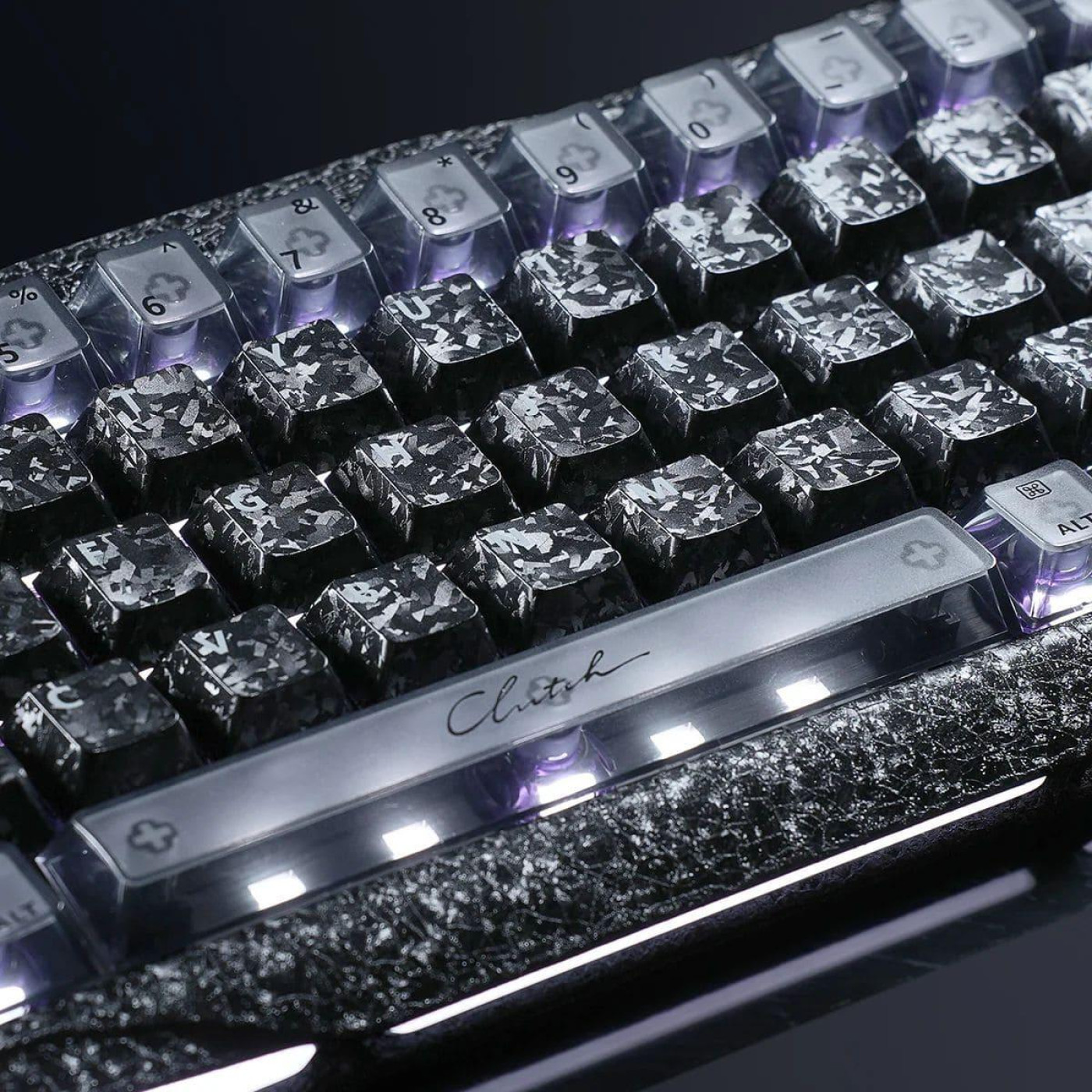 Клавіатура GravaStar Mercury V60 Pro 60keys UFO Magnetic Gaming 8K USB-A RGB Crystal Rose (GSV60PRO_CF_BLK)