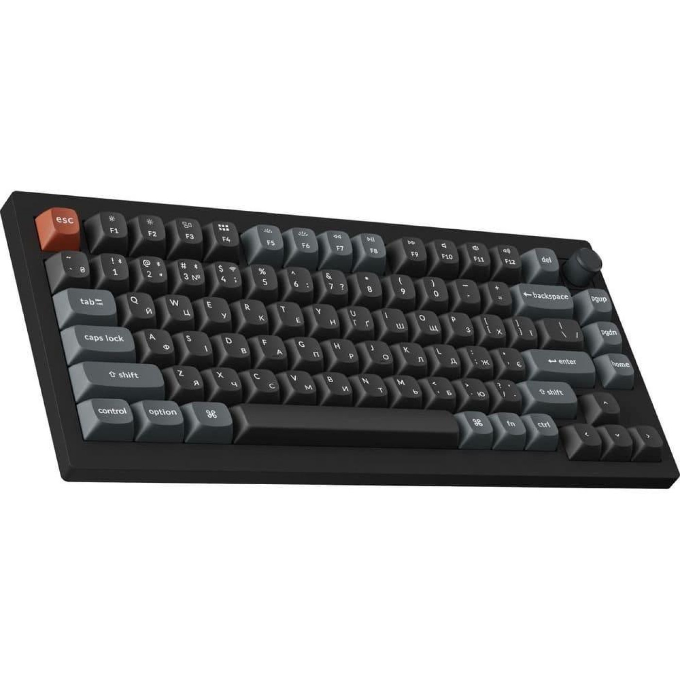 Клавіатура Keychron V1 Ultra Red Switch Black RGB (V1U-D1-UA)
