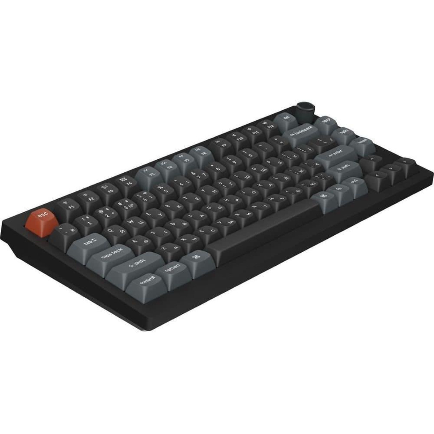 Клавіатура Keychron V1 Ultra Red Switch Black RGB (V1U-D1-UA)