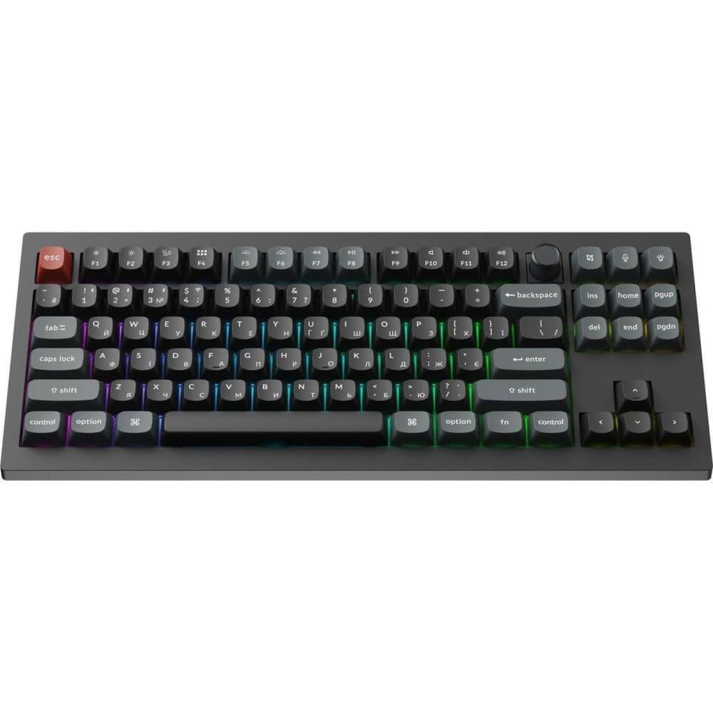 Клавіатура Keychron V3 Ultra Red Switch Black RGB (V3U-D1-UA)
