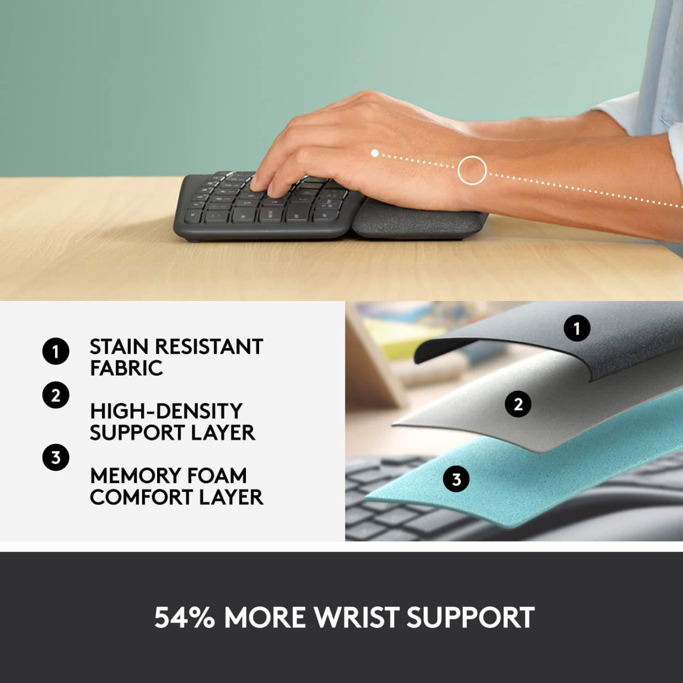 Клавіатура Logitech K860 ERGO Graphite (920-010352)