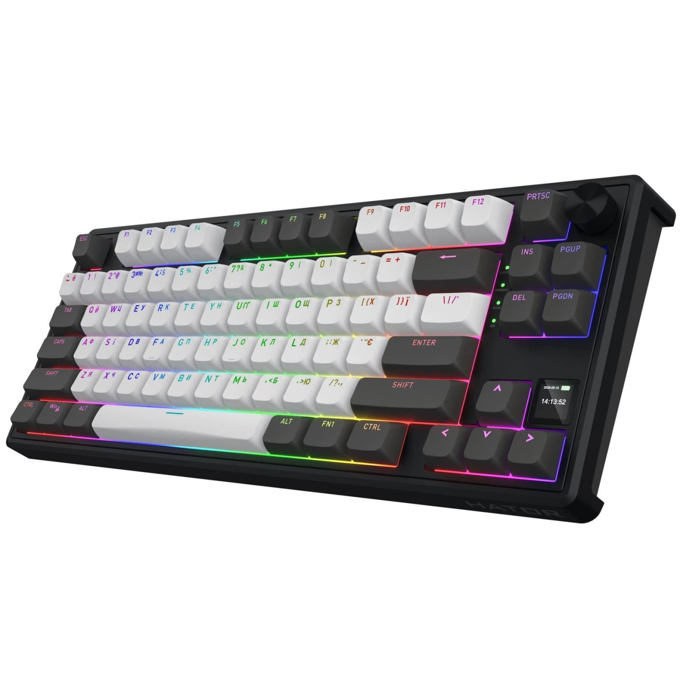 Клавіатура HATOR Skyfall 80 PRO Wireless Silent Switches Grey Black (HTK4180UA) U1