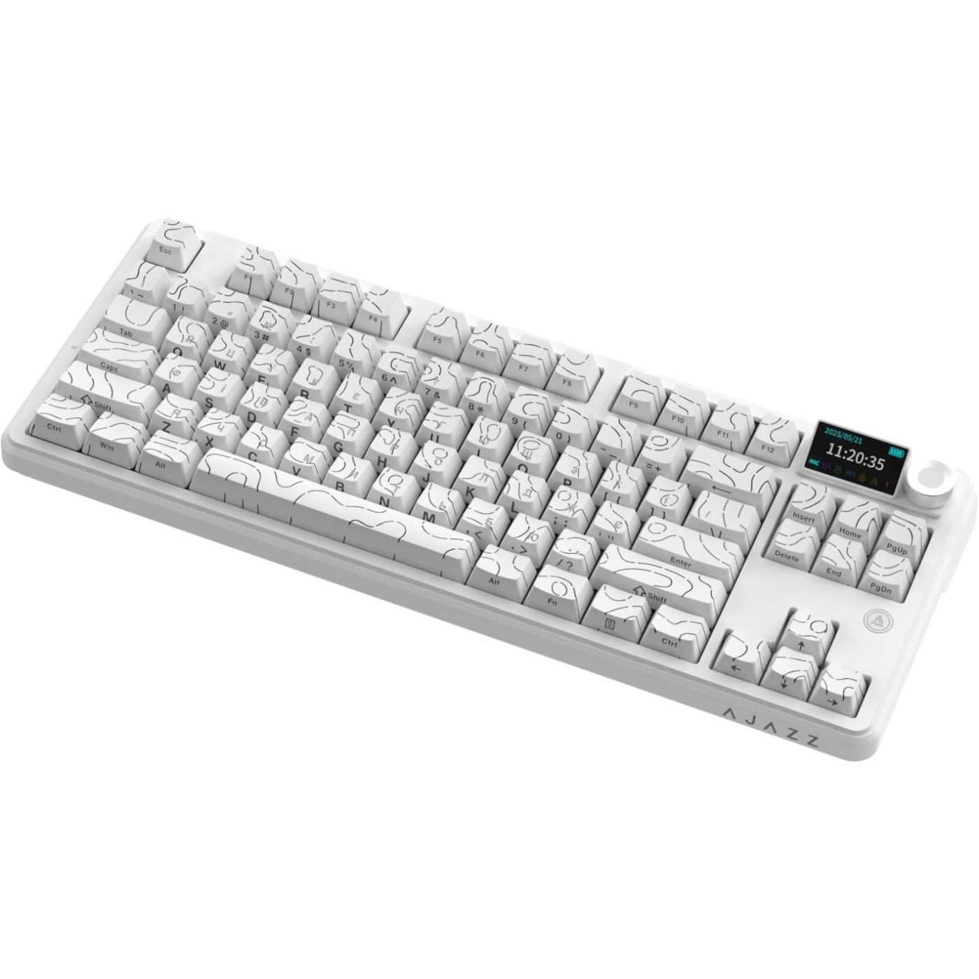 Клавіатура Ajazz AK870 V2 Side Contour White (AK870-V2-S-W)