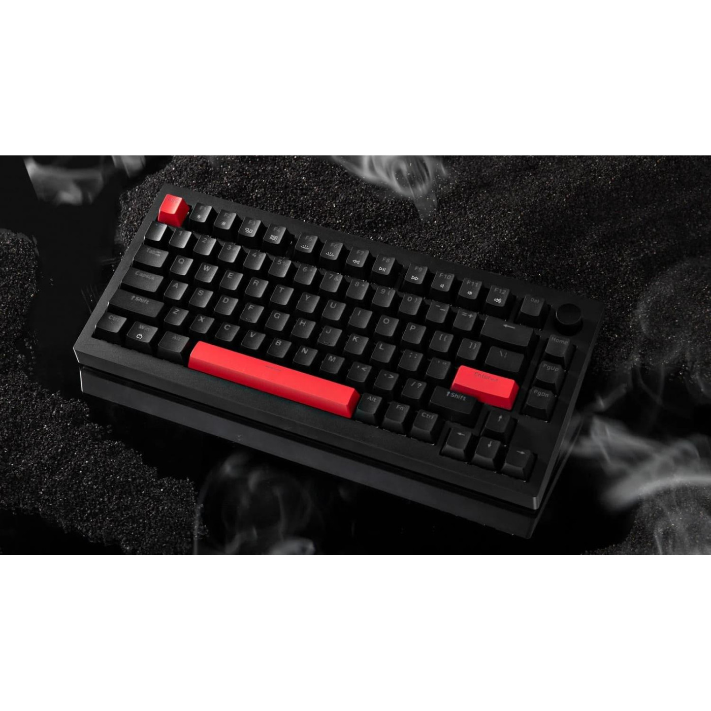 Клавиатура Lemokey X4 84Key Keychron Brown USB-A QMK/VIA Hot-Swap EN/UKR RGB Black (X4-H3-UA)