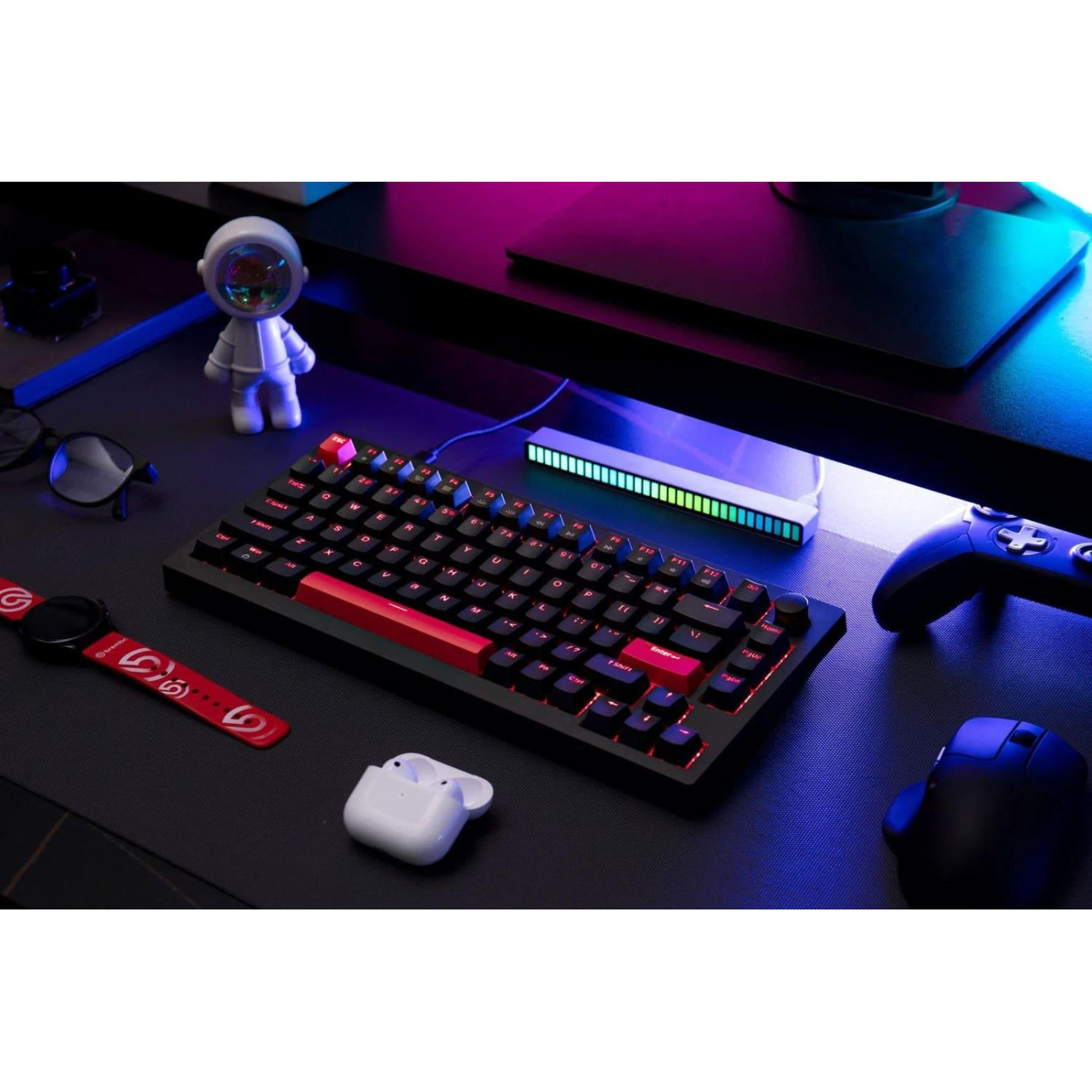 Клавиатура Lemokey X4 84Key Keychron Red USB-A QMK/VIA Hot-Swap EN/UKR RGB Black (X4-H1-UA)