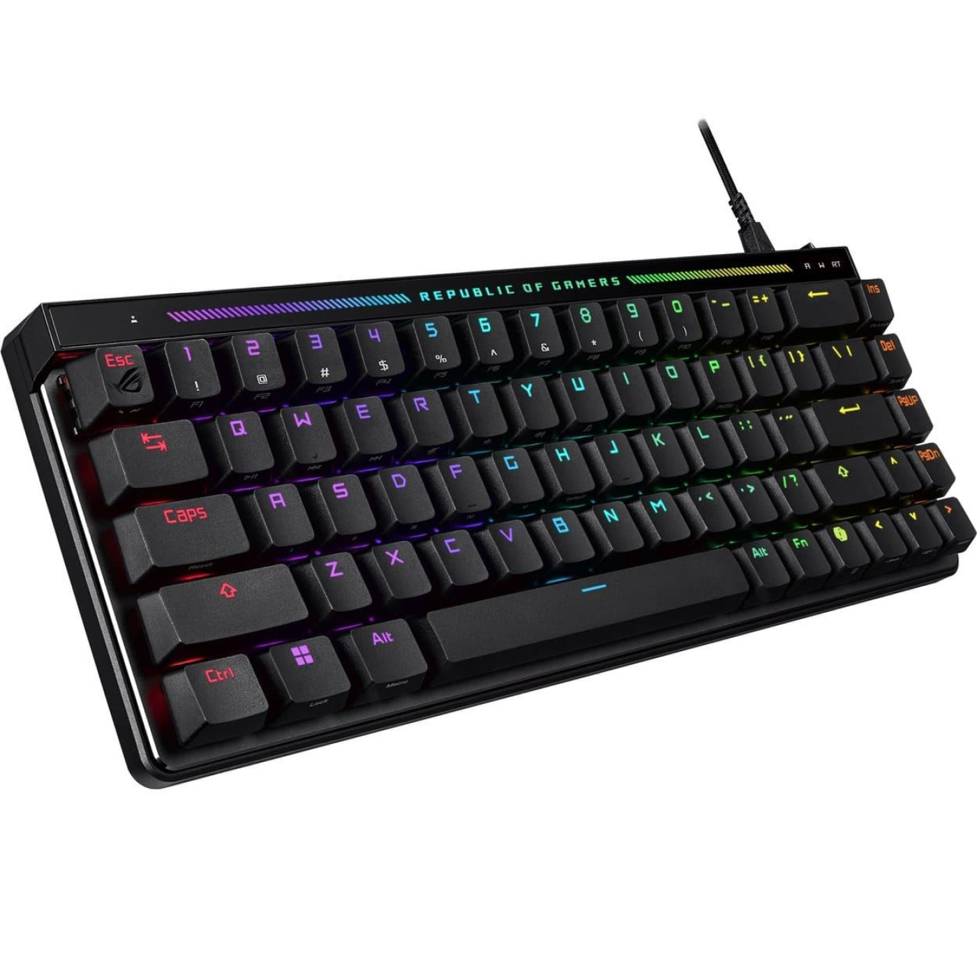 Клавіатура ASUS ROG Falchion Ace HFX 68key Magnetic Switches USB-A EN/UK RGB Black (90MP03VE-BKMA00)