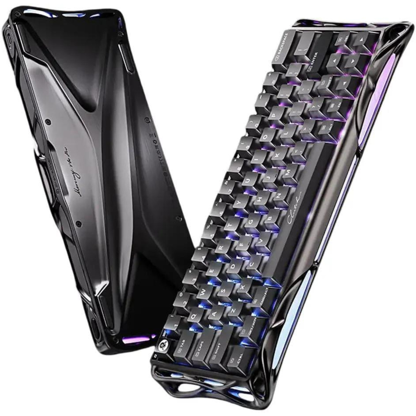 Клавіатура GravaStar Mercury V60 Pro 60keys Blackcore 8K USB-A RGB Interstellar Silver (GSV60PRO_XTAL_BLK)