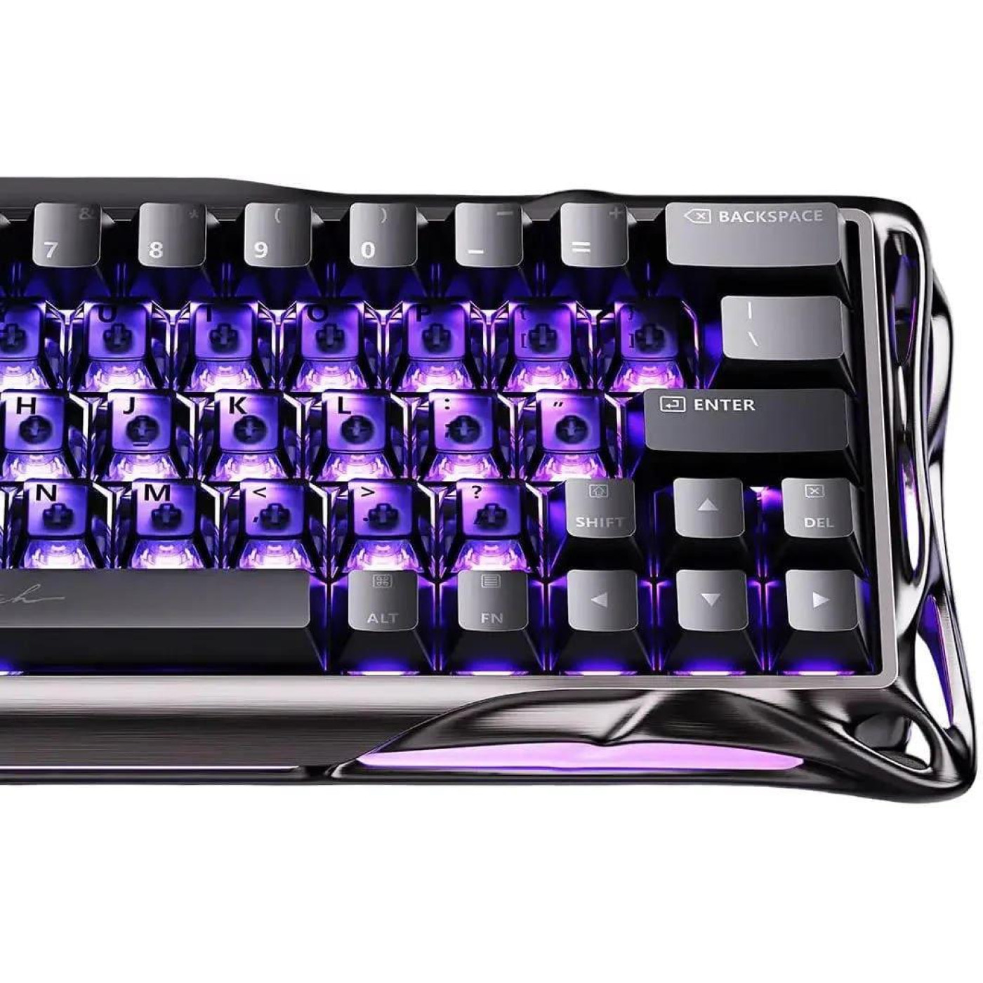 Клавіатура GravaStar Mercury V60 Pro 60keys Blackcore 8K USB-A RGB Interstellar Silver (GSV60PRO_XTAL_BLK)