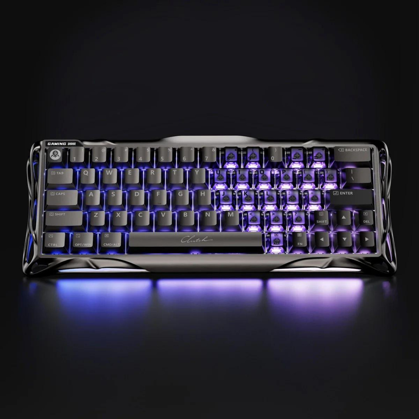 Клавіатура GravaStar Mercury V60 Pro 60keys Blackcore 8K USB-A RGB Interstellar Silver (GSV60PRO_XTAL_BLK)