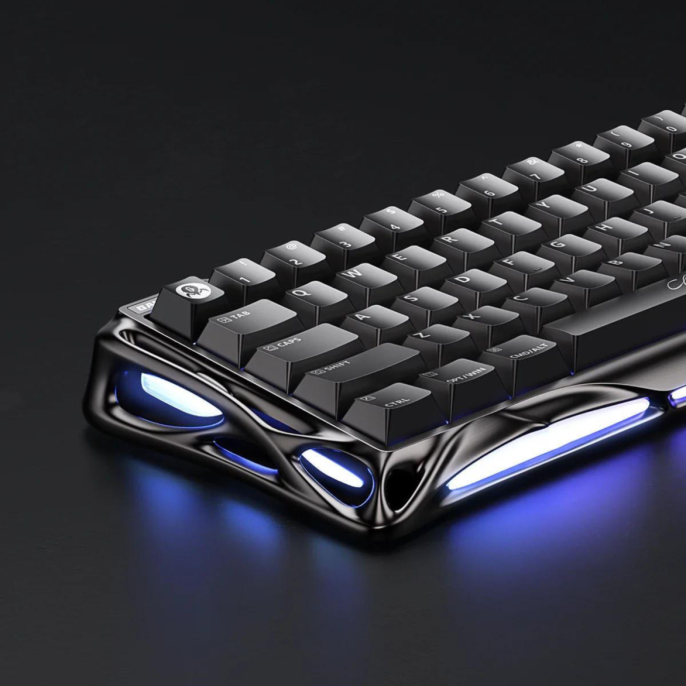 Клавіатура GravaStar Mercury V60 Pro 60keys Blackcore 8K USB-A RGB Interstellar Silver (GSV60PRO_XTAL_BLK)