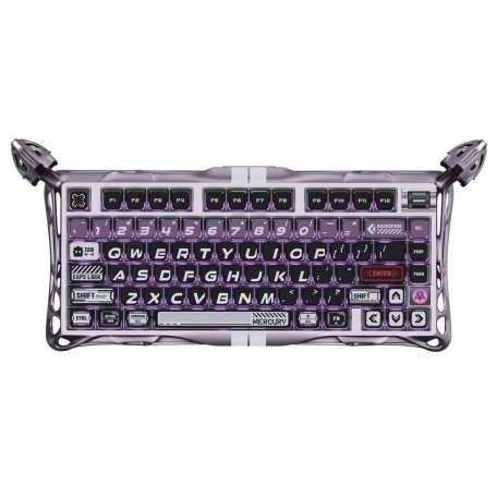 Клавіатура GravaStar Mercury V75 Pro 80keys Gateron Jade Gaming 8K USB-A RGB Iron Purple (GSV75PRO_PL)
