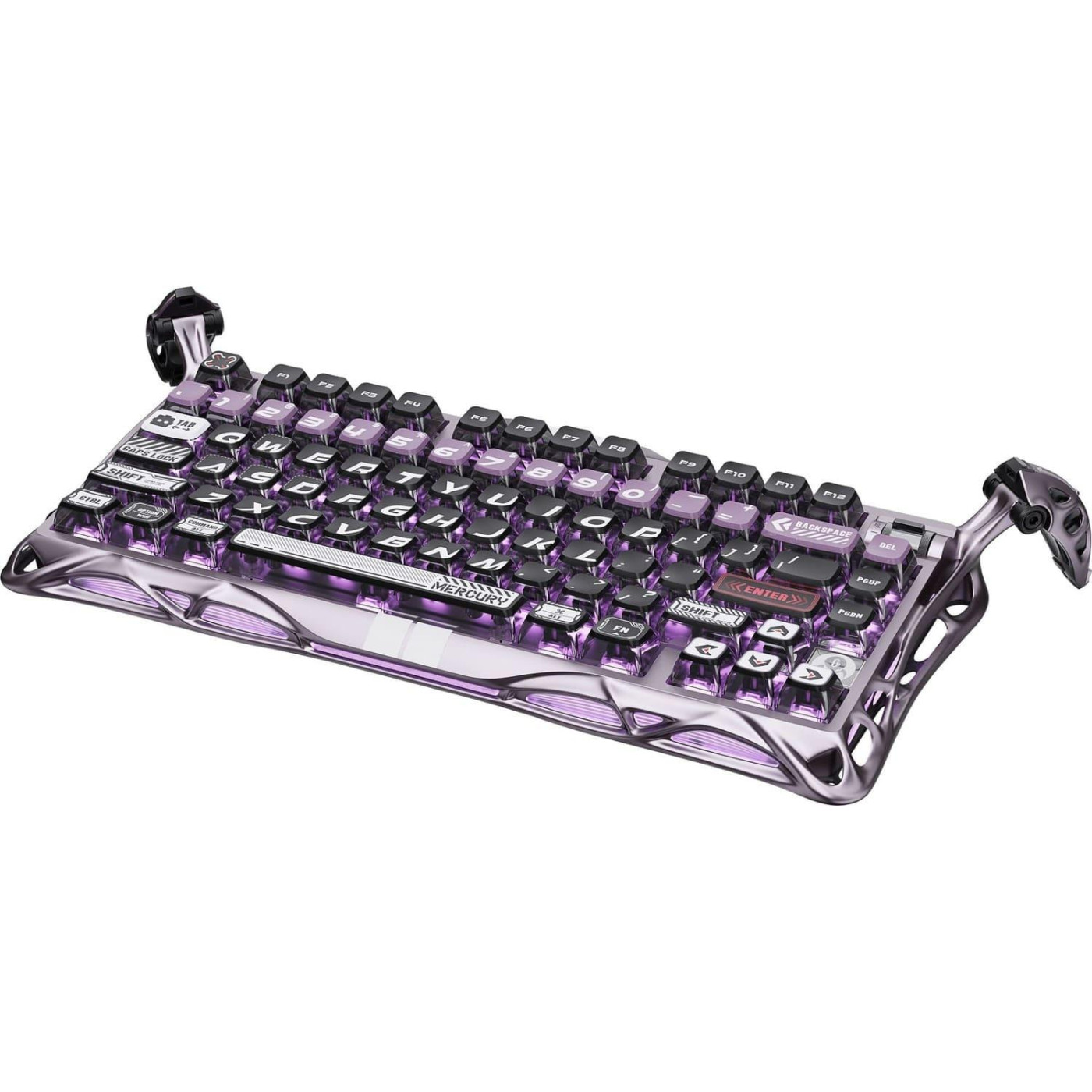 Клавиатура GravaStar Mercury V75 Pro 80keys Gateron Jade Gaming 8K USB-A RGB Iron Purple (GSV75PRO_PL)