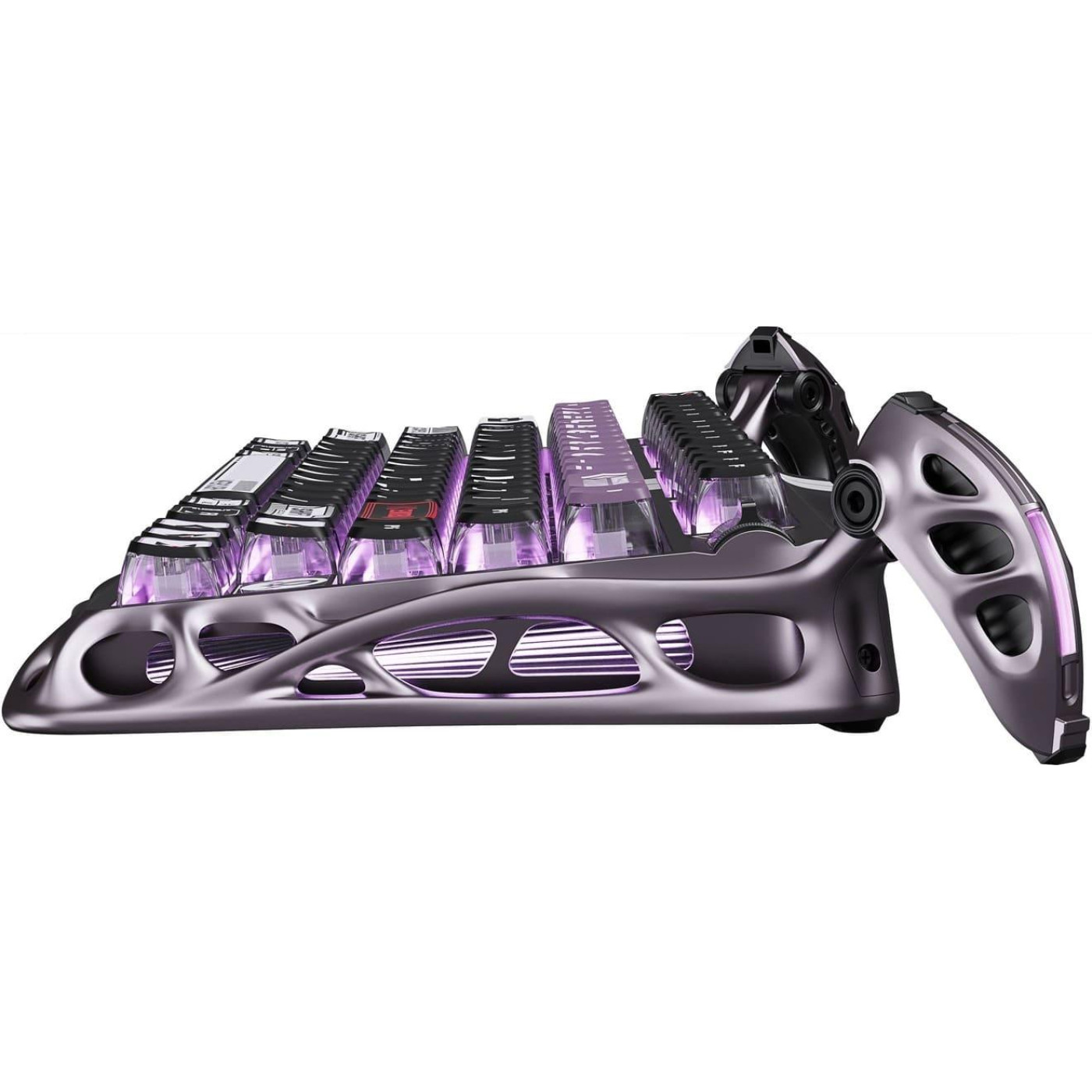 Клавиатура GravaStar Mercury V75 Pro 80keys Gateron Jade Gaming 8K USB-A RGB Iron Purple (GSV75PRO_PL)