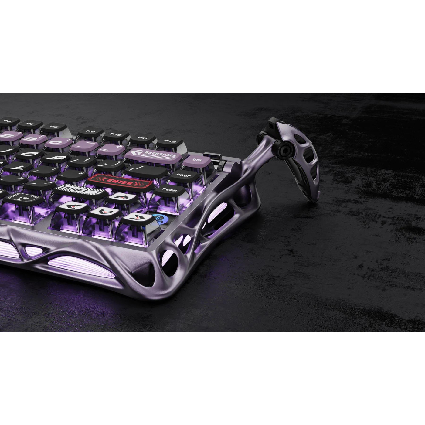 Клавиатура GravaStar Mercury V75 Pro 80keys Gateron Jade Gaming 8K USB-A RGB Iron Purple (GSV75PRO_PL)
