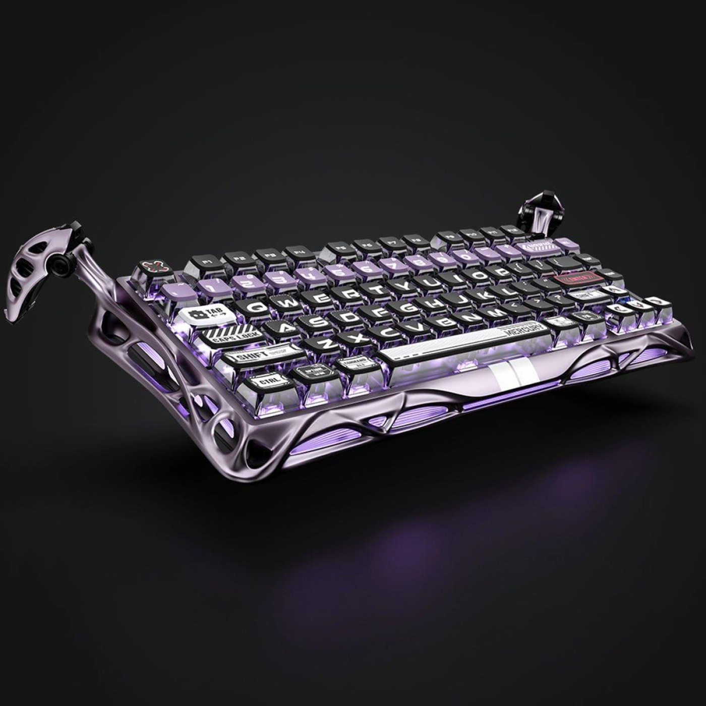Клавиатура GravaStar Mercury V75 Pro 80keys Gateron Jade Gaming 8K USB-A RGB Iron Purple (GSV75PRO_PL)