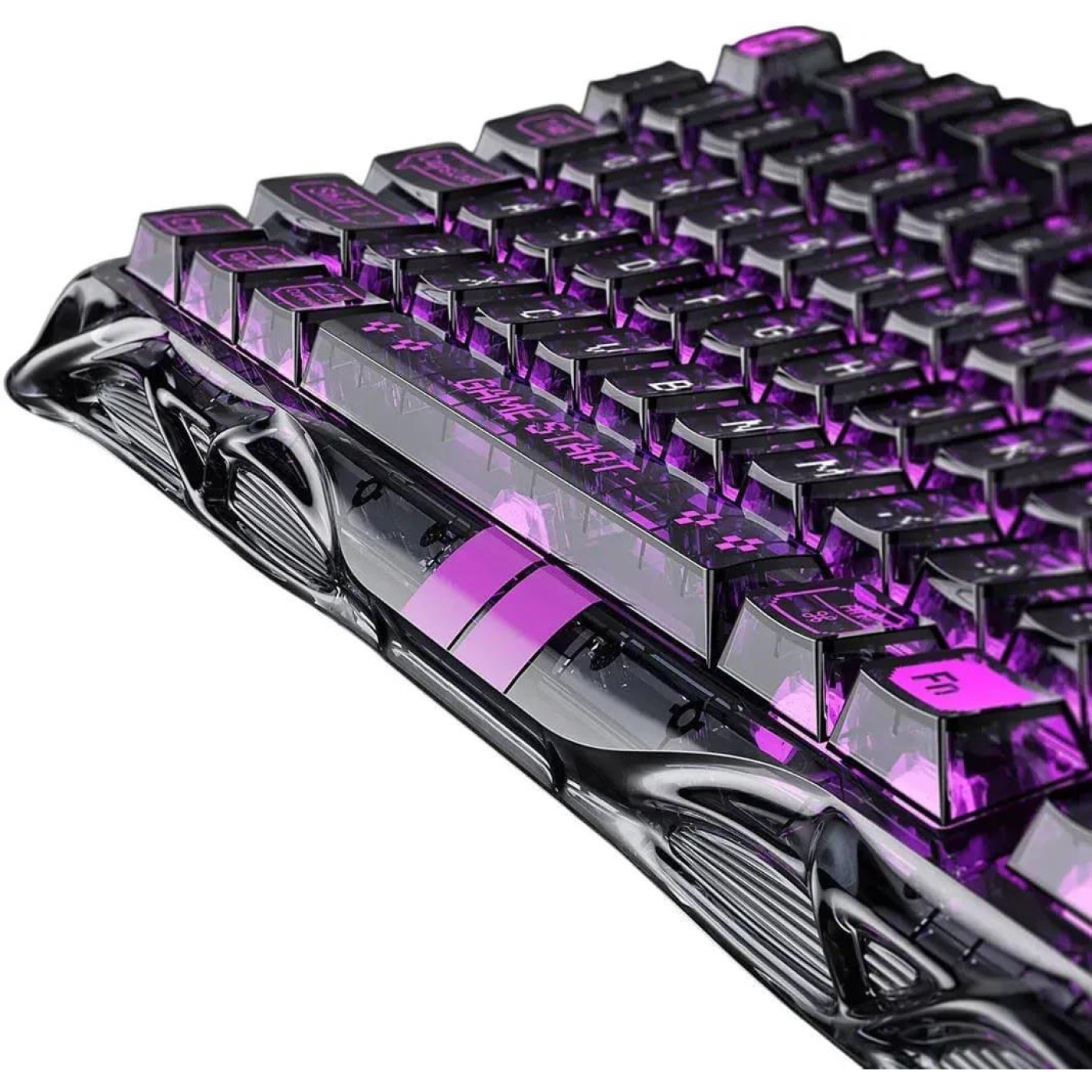 Клавиатура GravaStar Mercury K1 Lite 80keys BSUN Grey BT/WL/USB Transparent Black (GSV75LITE_XTAL_BLK)