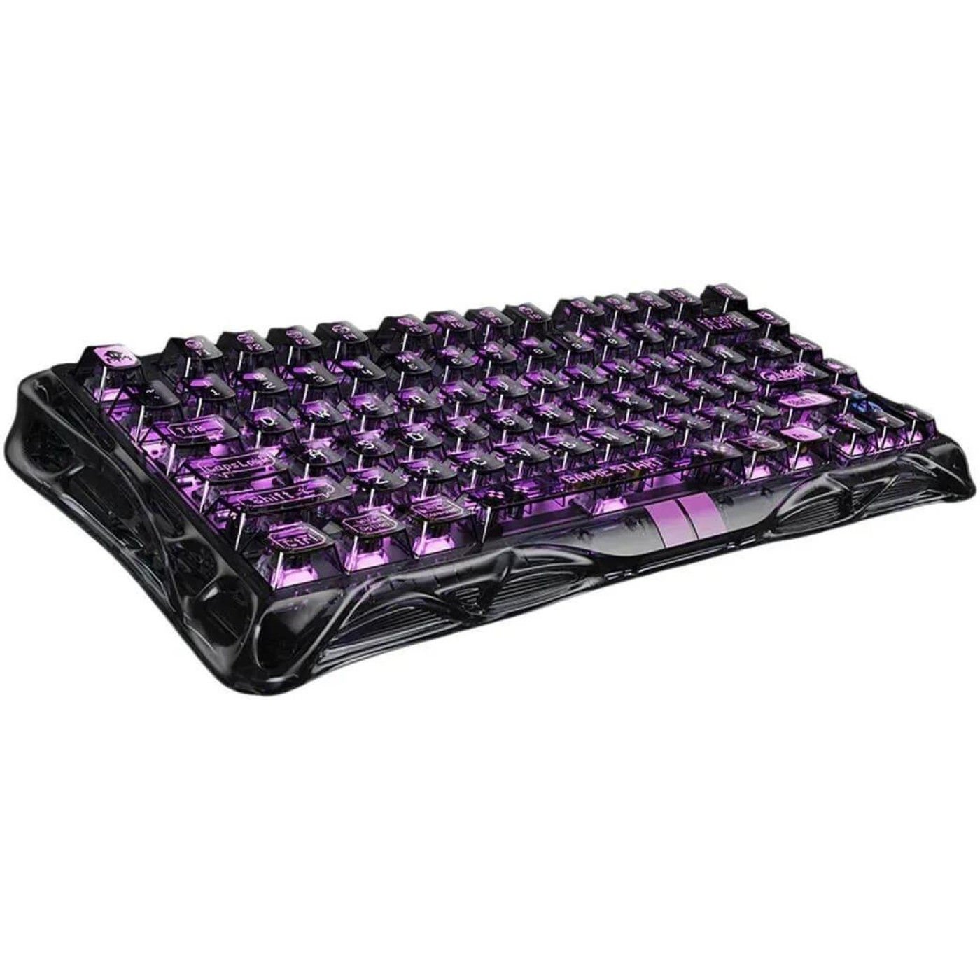 Клавиатура GravaStar Mercury K1 Lite 80keys BSUN Grey BT/WL/USB Transparent Black (GSV75LITE_XTAL_BLK)