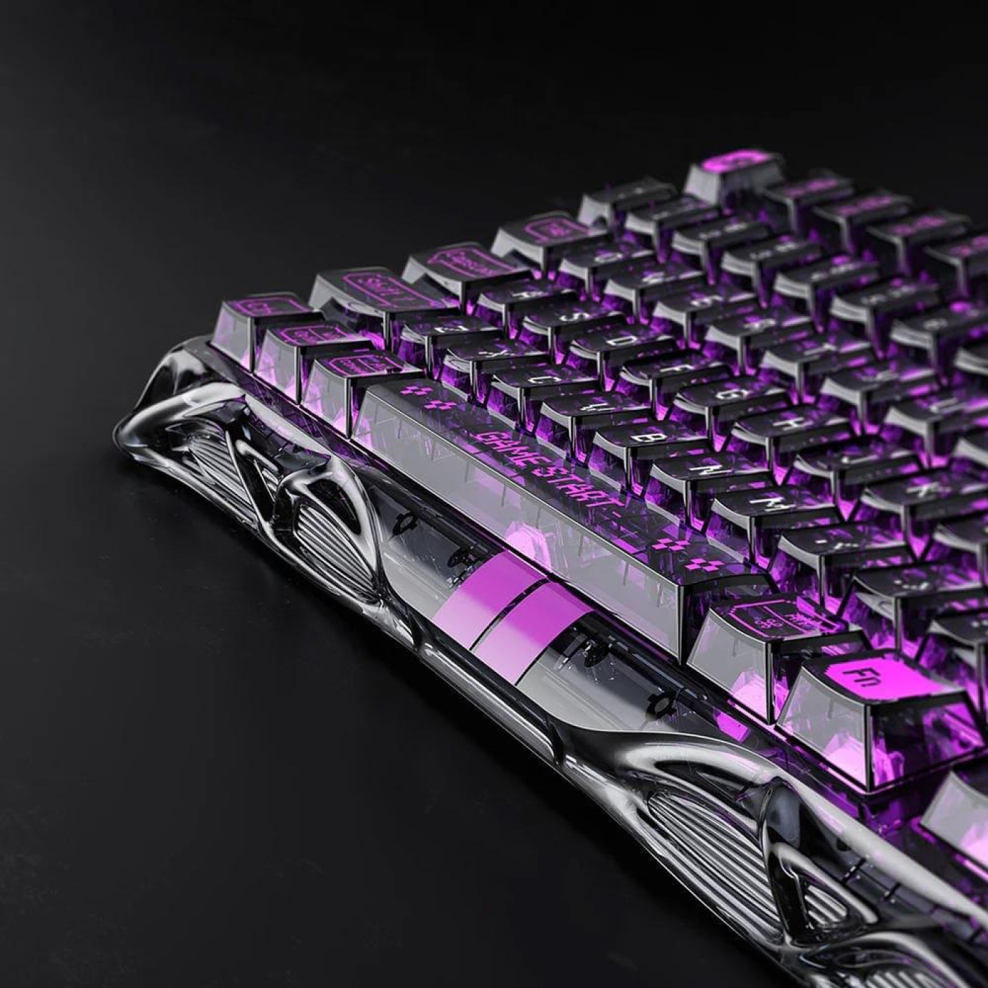 Клавиатура GravaStar Mercury K1 Lite 80keys BSUN Grey BT/WL/USB Transparent Black (GSV75LITE_XTAL_BLK)