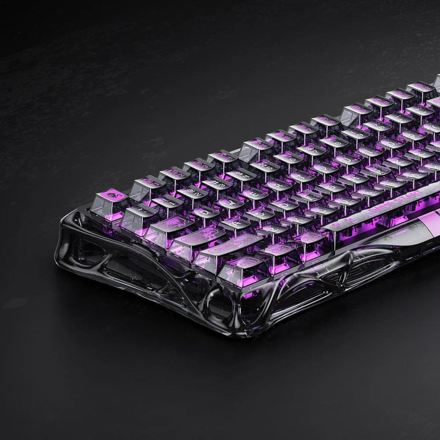 Клавиатура GravaStar Mercury K1 Lite 80keys BSUN Grey BT/WL/USB Transparent Black (GSV75LITE_XTAL_BLK)