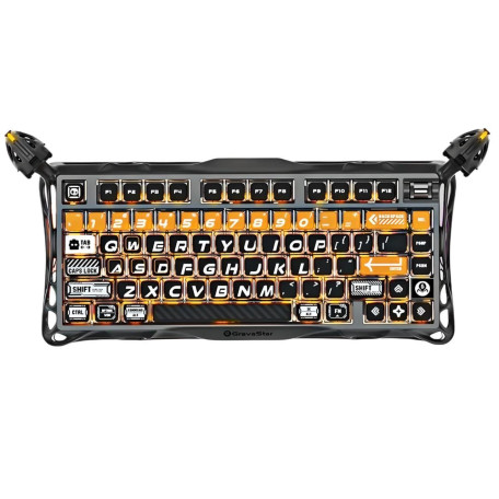 Клавіатура GravaStar Mercury K1 Pro 80keys Kailh Speedy Mint BT/WL/USB RGB CyberFlare (GSK1PRO_BO_BLK)