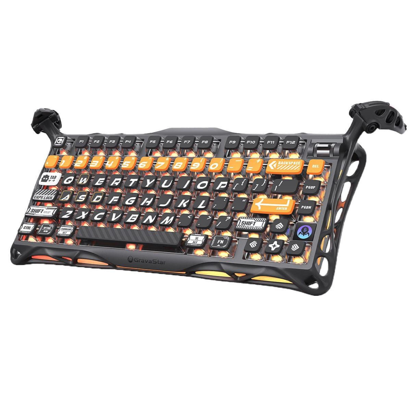 Клавиатура GravaStar Mercury K1 Pro 80keys Kailh Speedy Mint BT/WL/USB RGB CyberFlare (GSK1PRO_BO_BLK)
