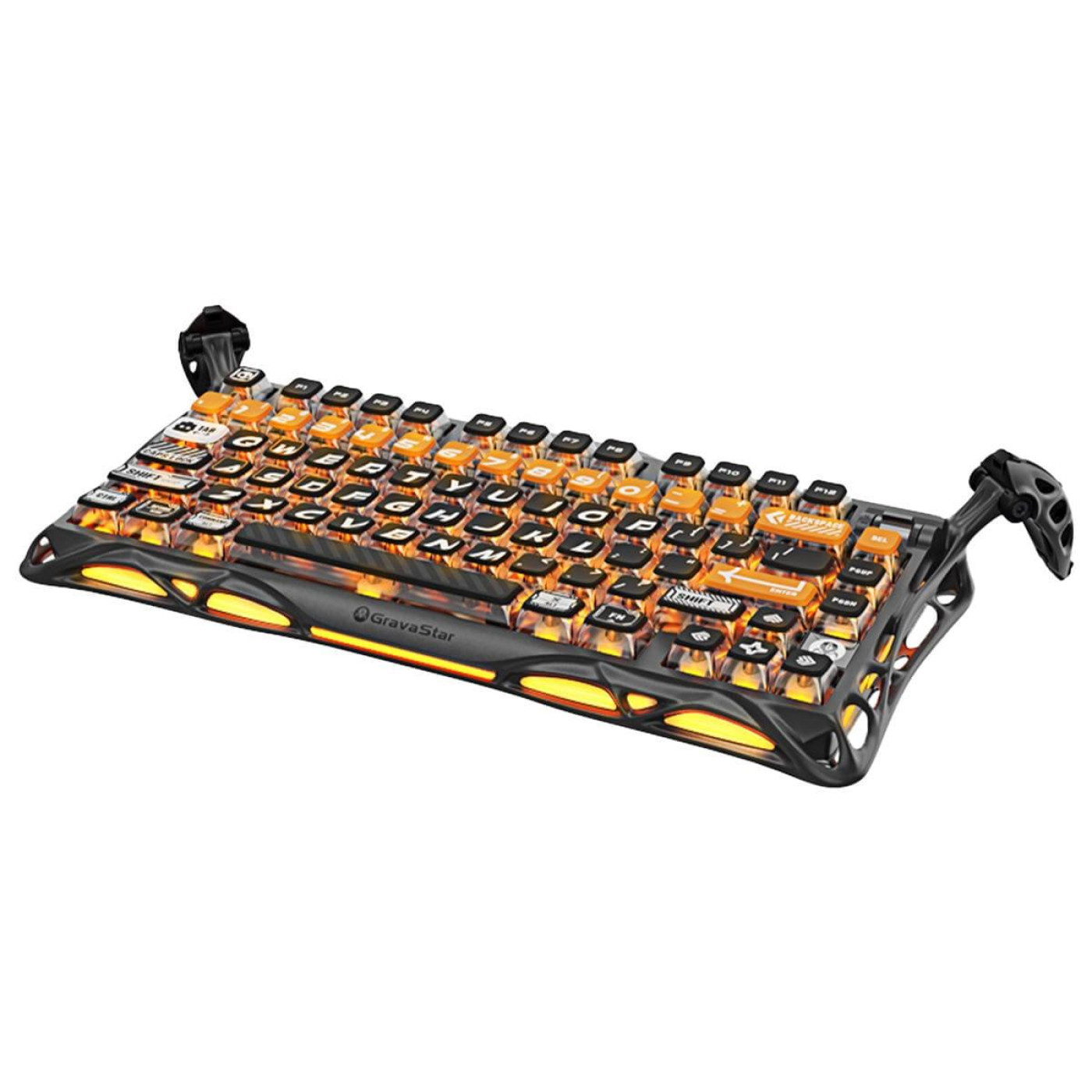 Клавиатура GravaStar Mercury K1 Pro 80keys Kailh Speedy Mint BT/WL/USB RGB CyberFlare (GSK1PRO_BO_BLK)