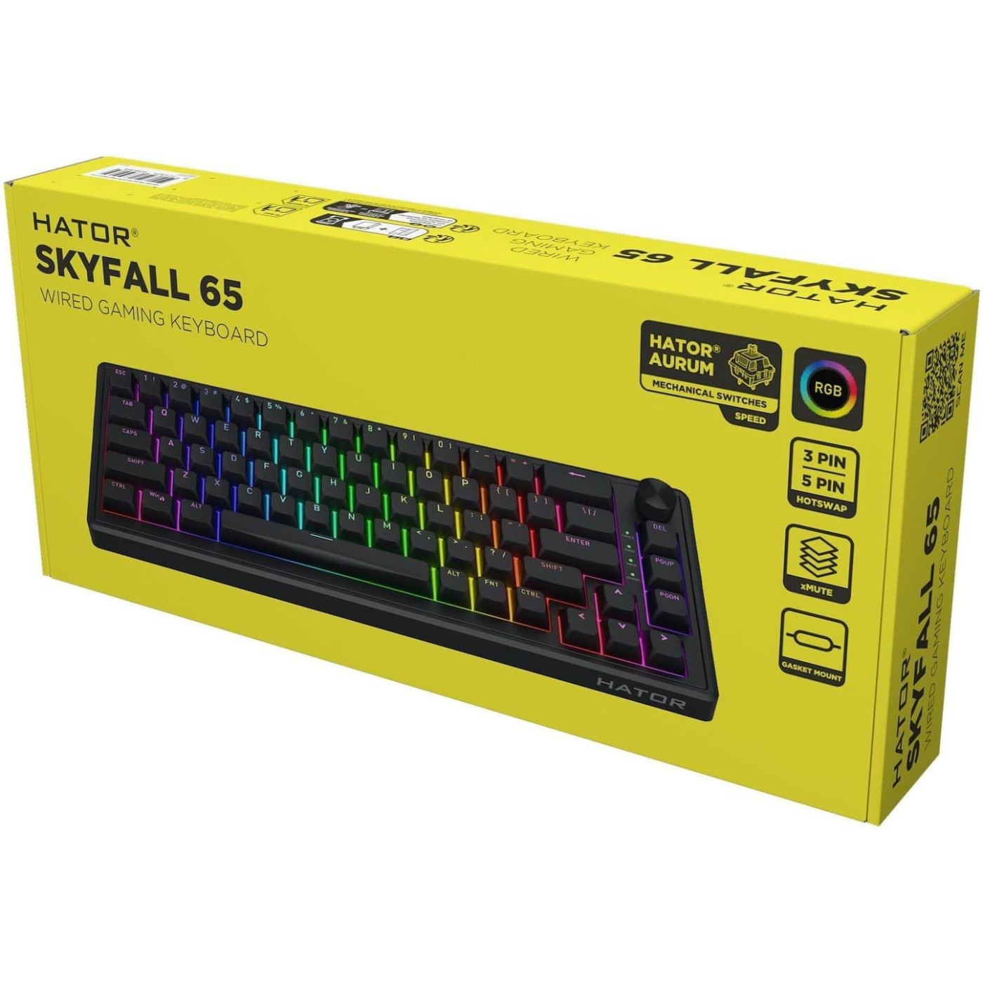 Клавіатура HATOR Skyfall 65 Sterling Speed Switches US (Англ.) (HTK1160)
