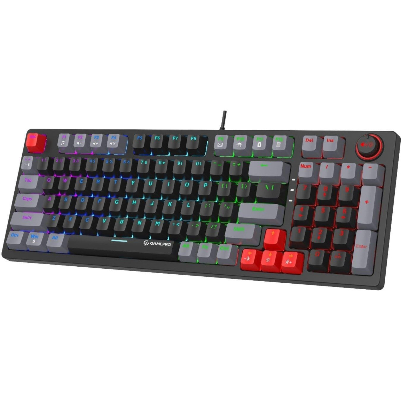 Клавиатура GamePro MK120B Blue Switch RGB USB black (MK120B)