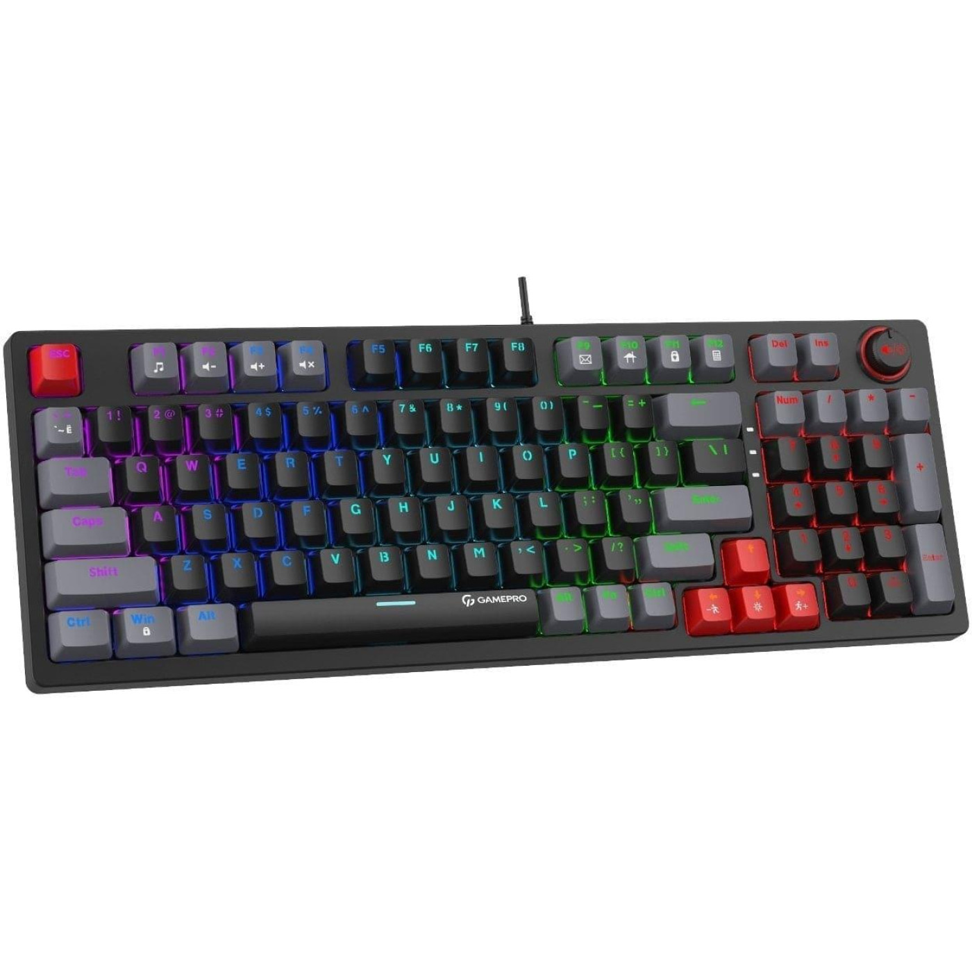 Клавиатура GamePro MK120B Blue Switch RGB USB black (MK120B)
