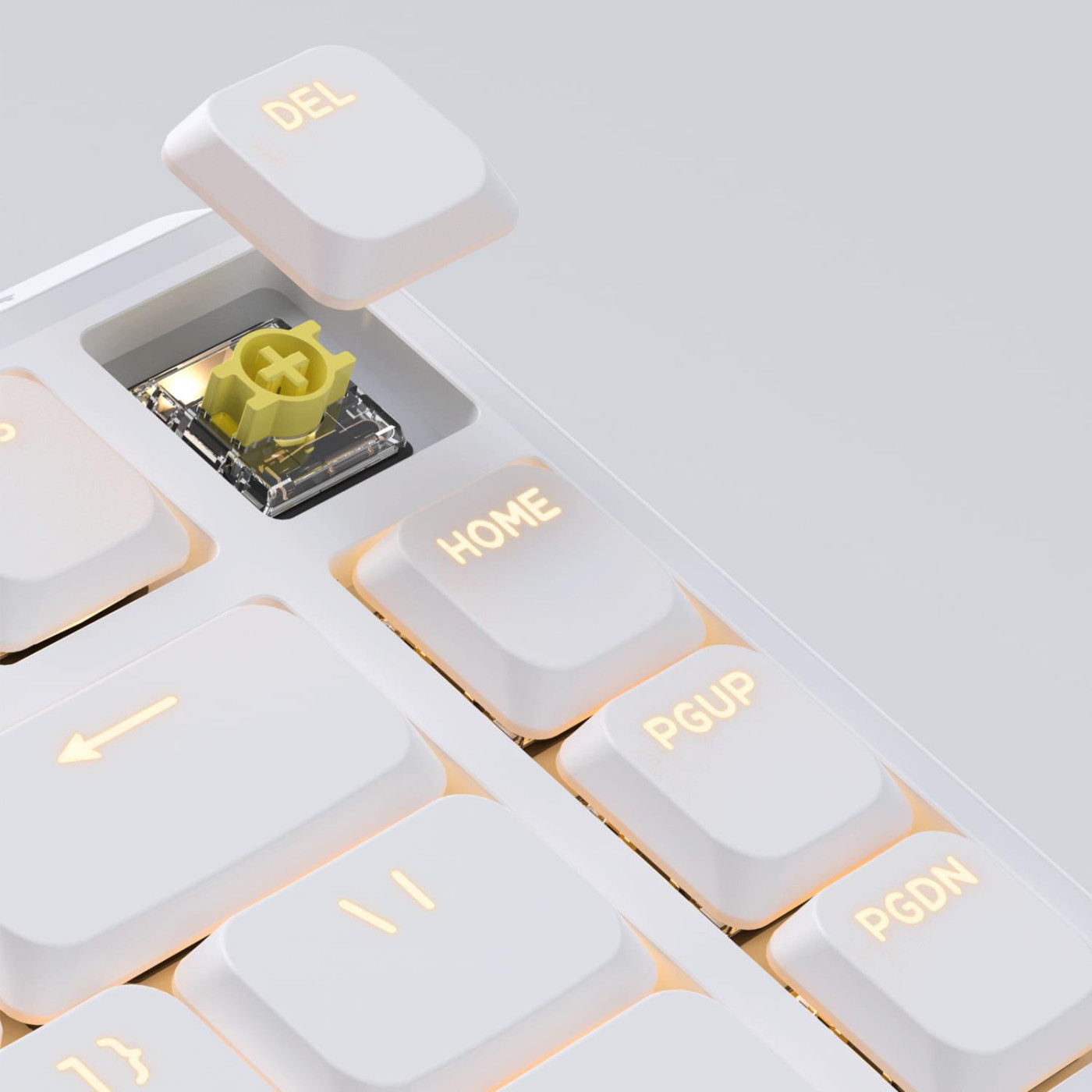 Клавиатура Keychron J1 82Key K pro Banana WL/BT/USB-A QMK Hot-swap EN/UKR RGB White (J1-Q4-UA)